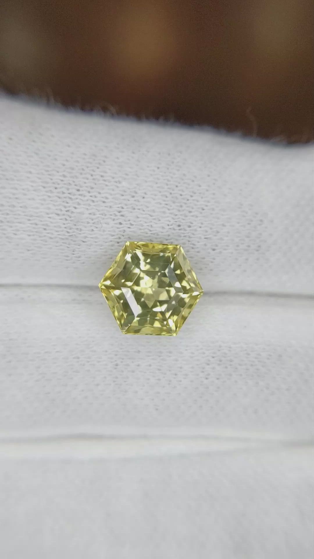 4.18 Ct. Yellow Sapphire from Ceylon (Sri Lanka) Size Video