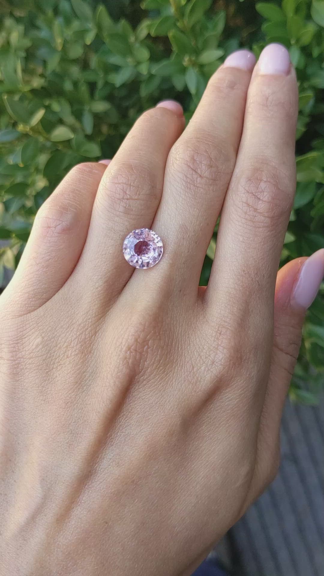 4.14 Ct. Purple Sapphire from Madagascar Size Video