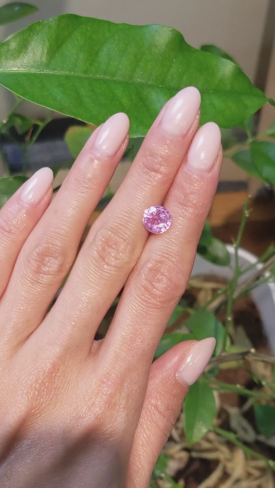 4.14 Ct. Purple Sapphire from Madagascar Size Video
