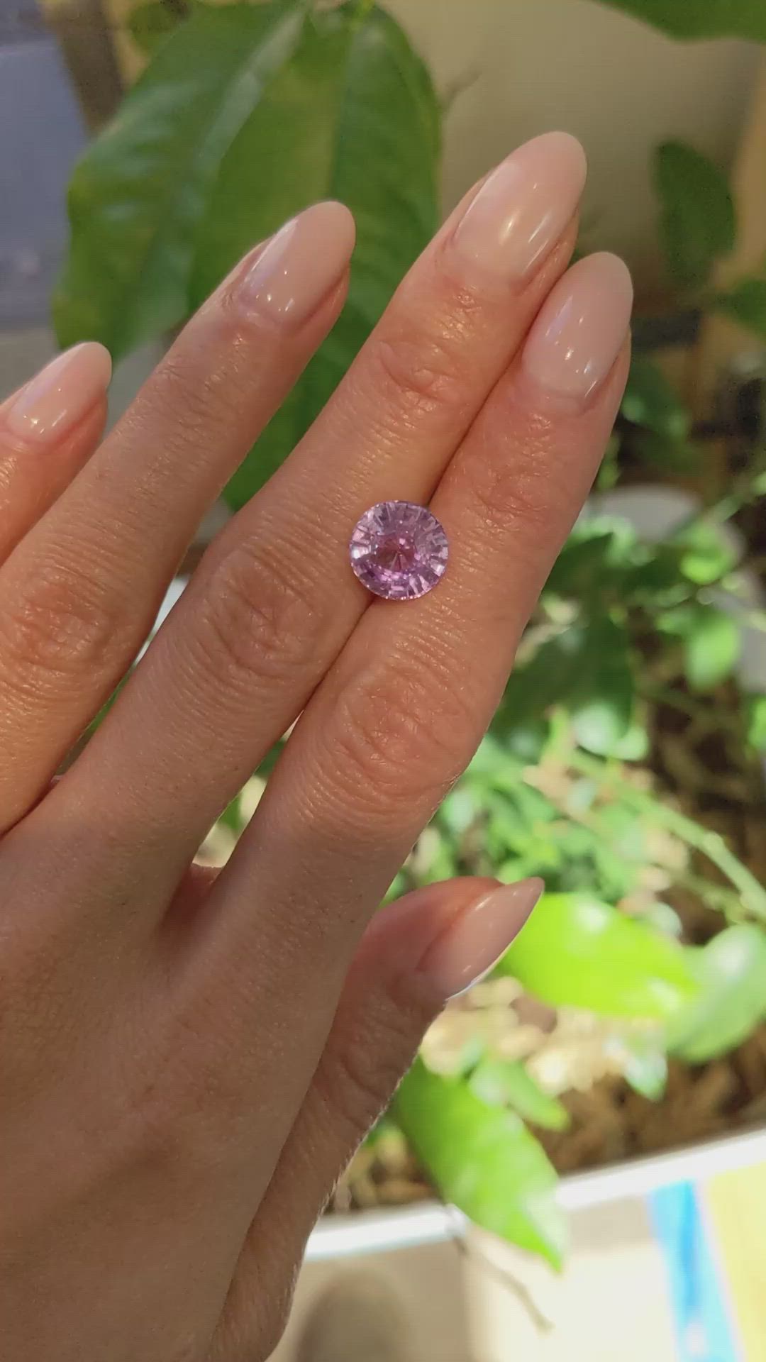 4.14 Ct. Purple Sapphire from Madagascar Size Video