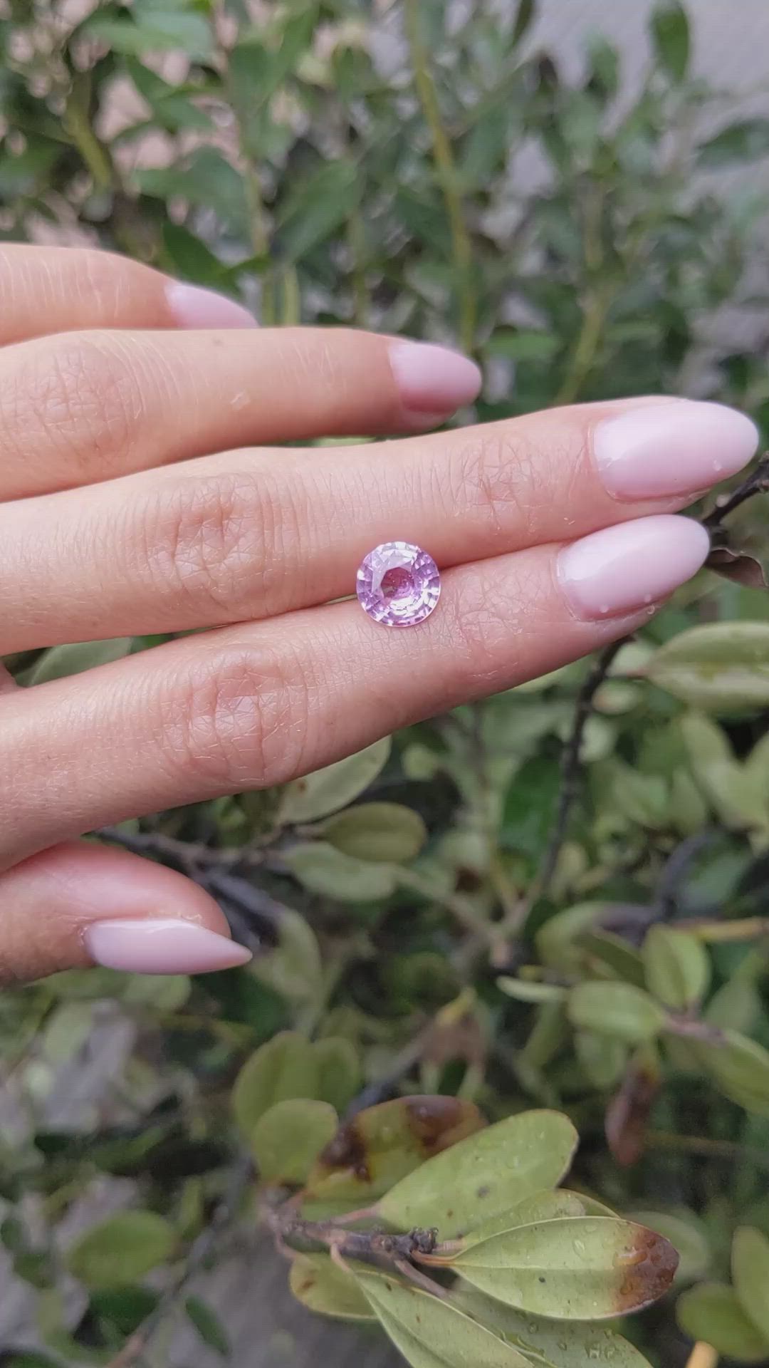 4.14 Ct. Purple Sapphire from Madagascar Size Video