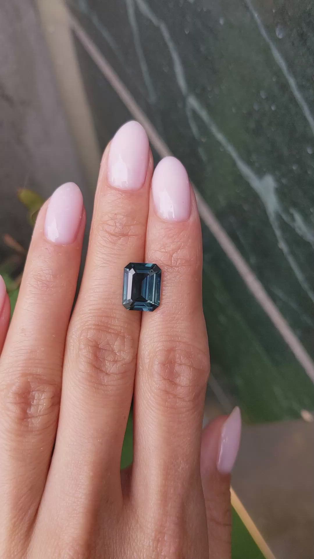 5.01 Ct. Bluish Green Sapphire from Madagascar Size Video