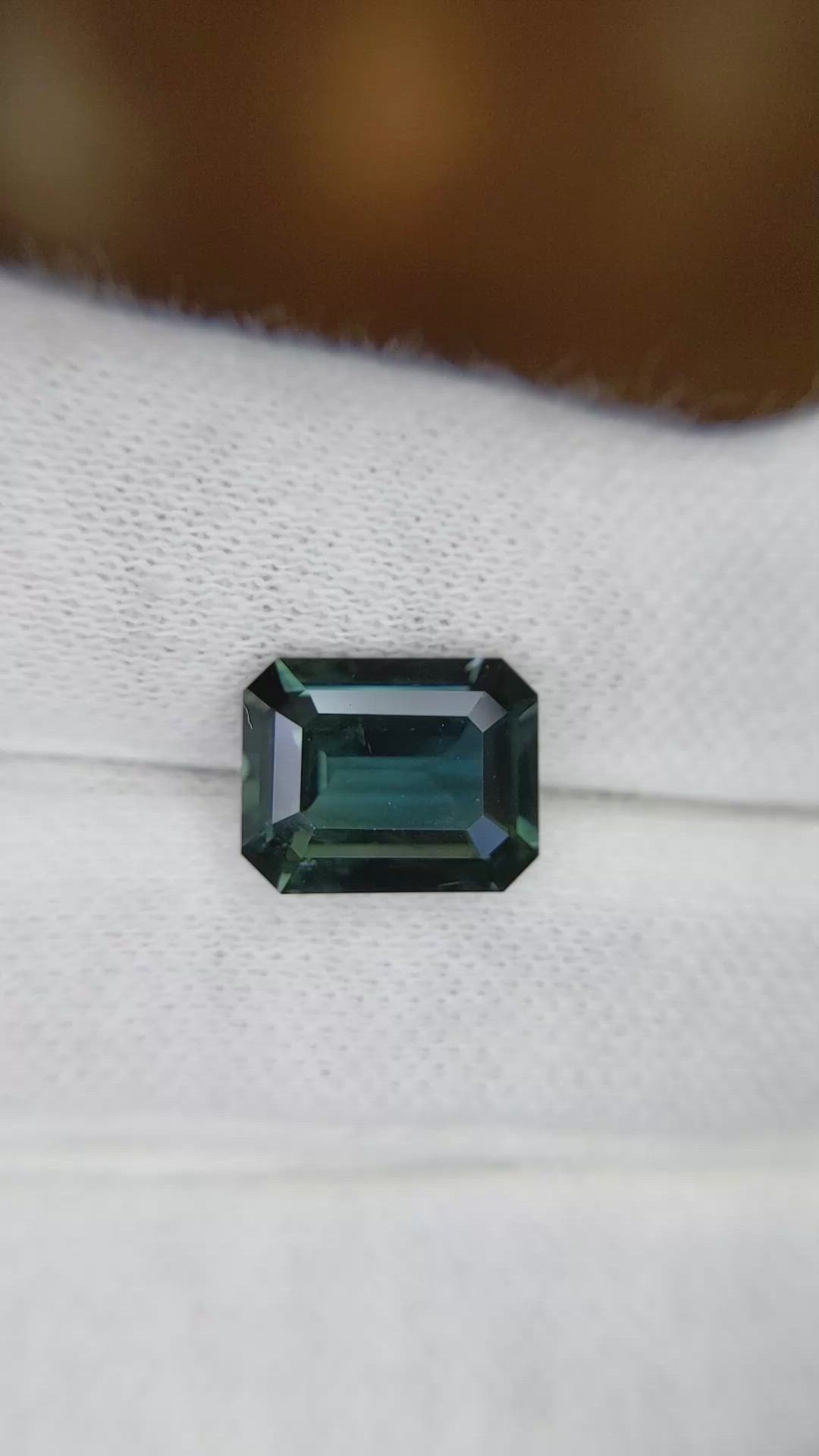 5.01 Ct. Bluish Green Sapphire from Madagascar Size Video