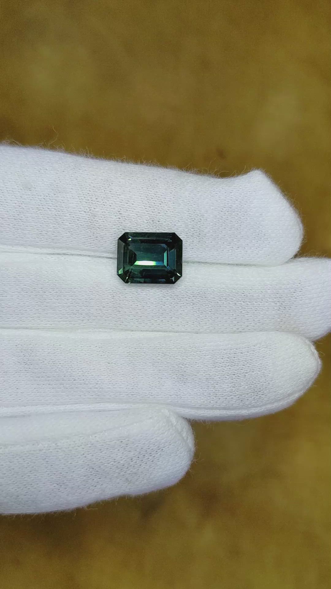 5.01 Ct. Bluish Green Sapphire from Madagascar Size Video