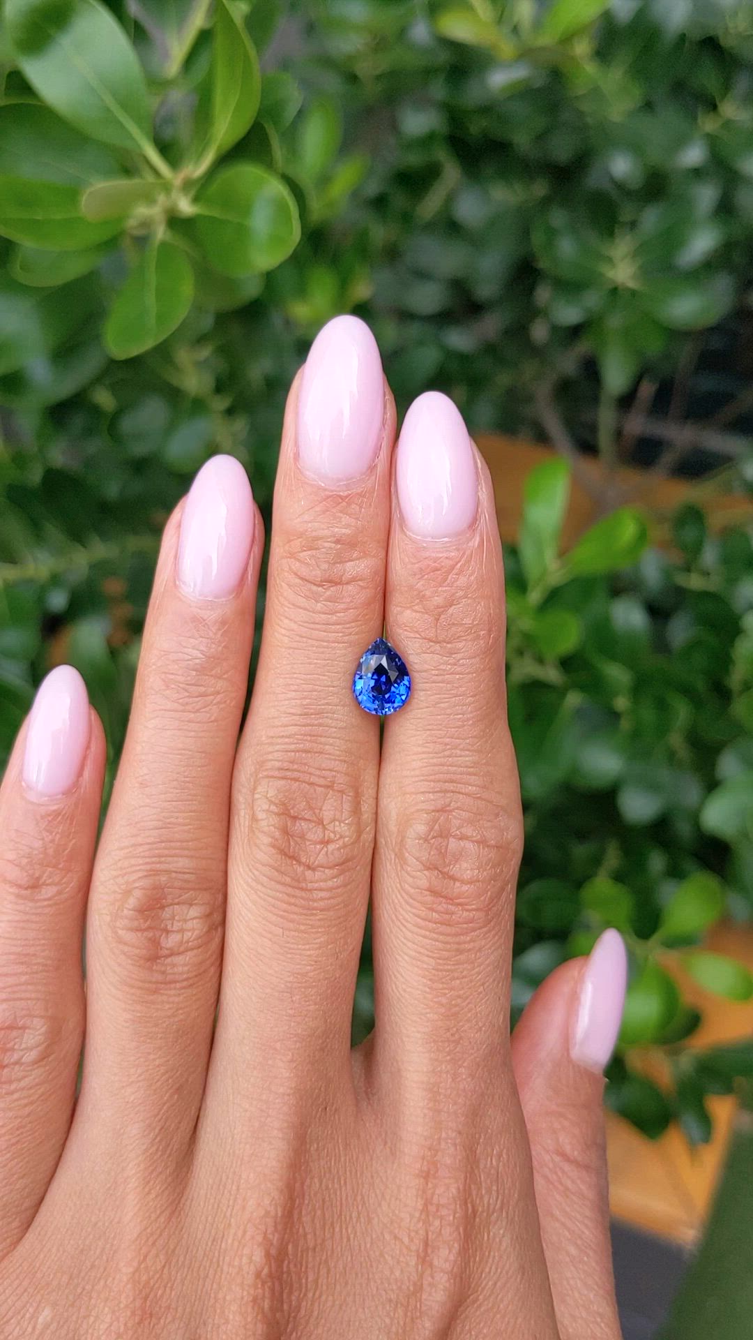 2.03 Ct. Blue Sapphire from Ceylon (Sri Lanka) Size Video