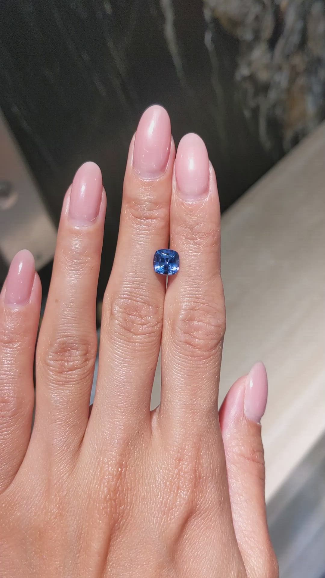 2.28 Ct. Blue Sapphire from Ceylon (Sri Lanka) Size Video
