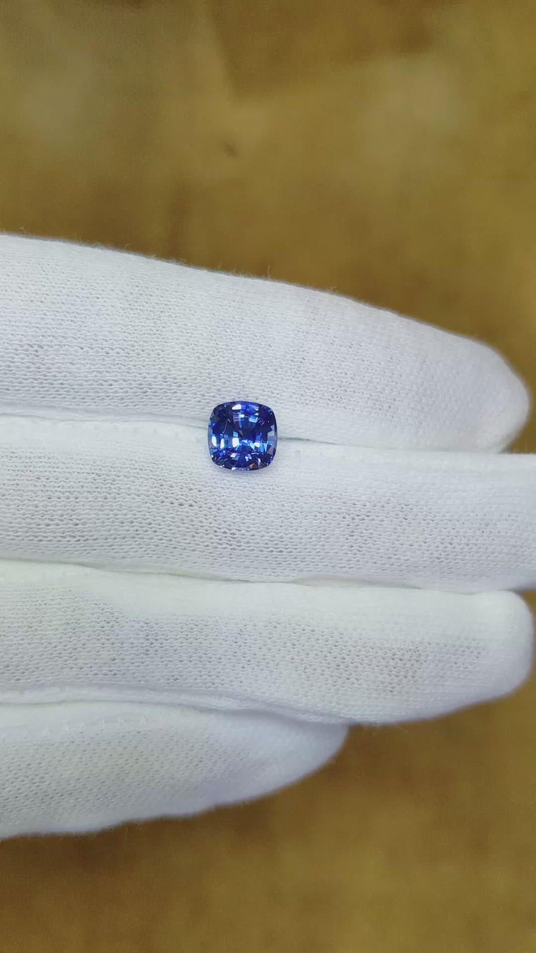 2.28 Ct. Blue Sapphire from Ceylon (Sri Lanka) Size Video