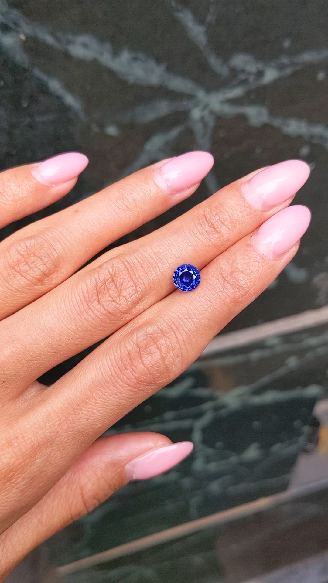 1.59 Ct. Blue Sapphire from Ceylon (Sri Lanka) Size Video