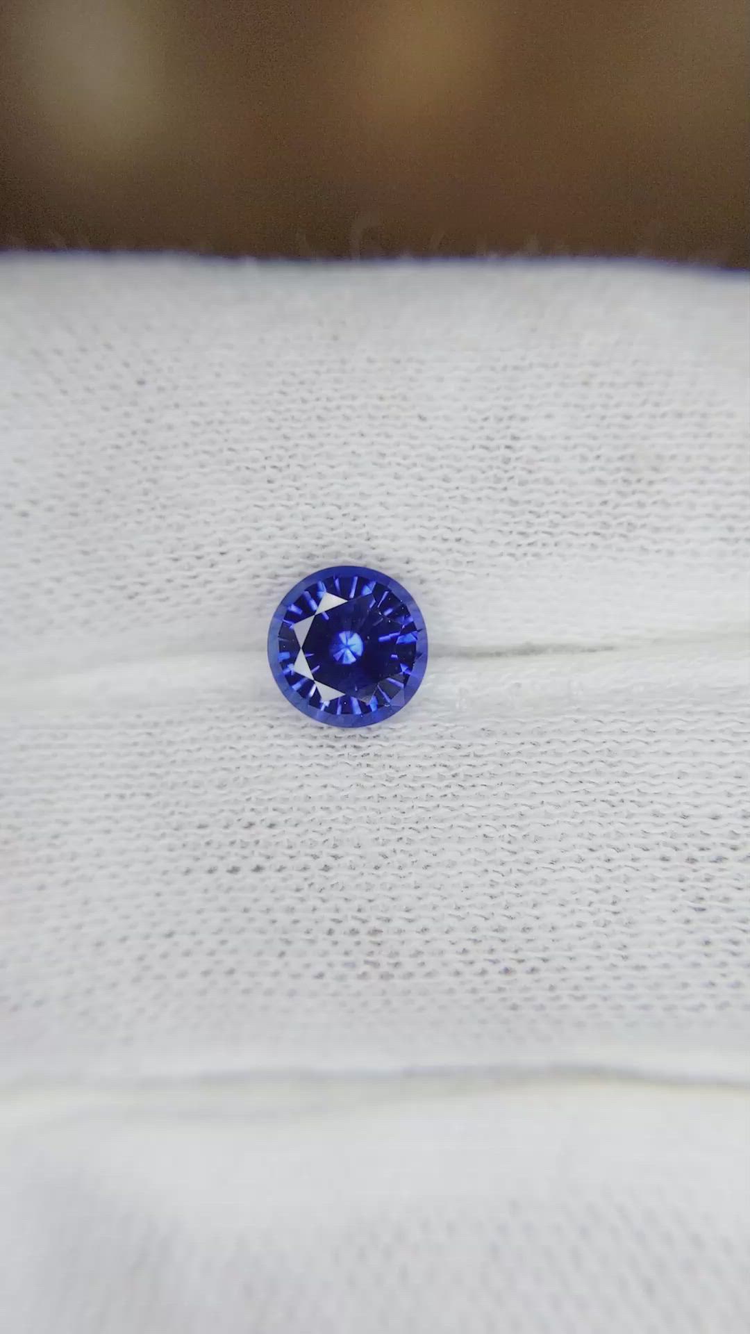 1.34 Ct. Blue Sapphire from Ceylon (Sri Lanka) Size Video