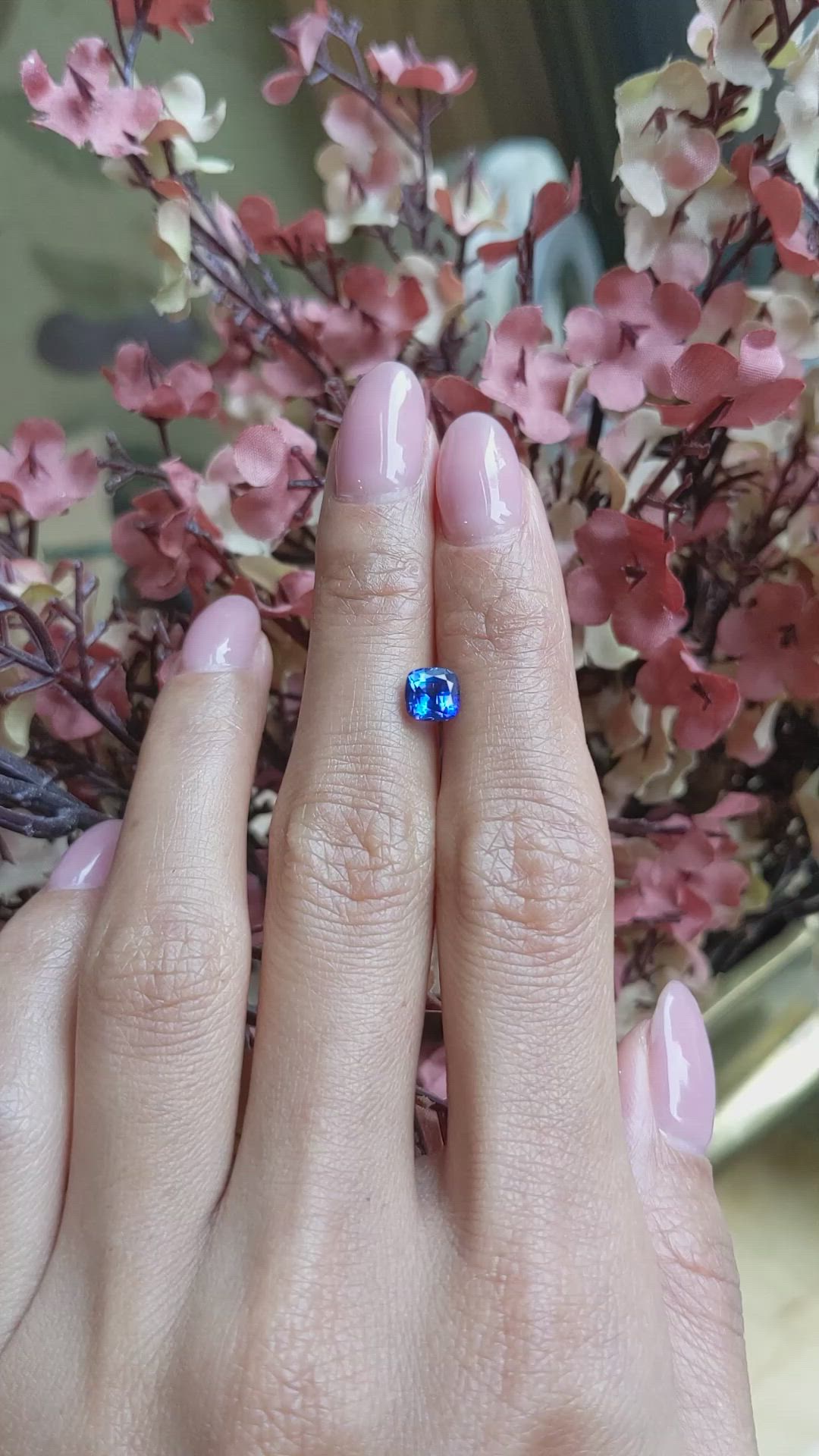 1.21 Ct. Blue Sapphire from Ceylon (Sri Lanka) Size Video