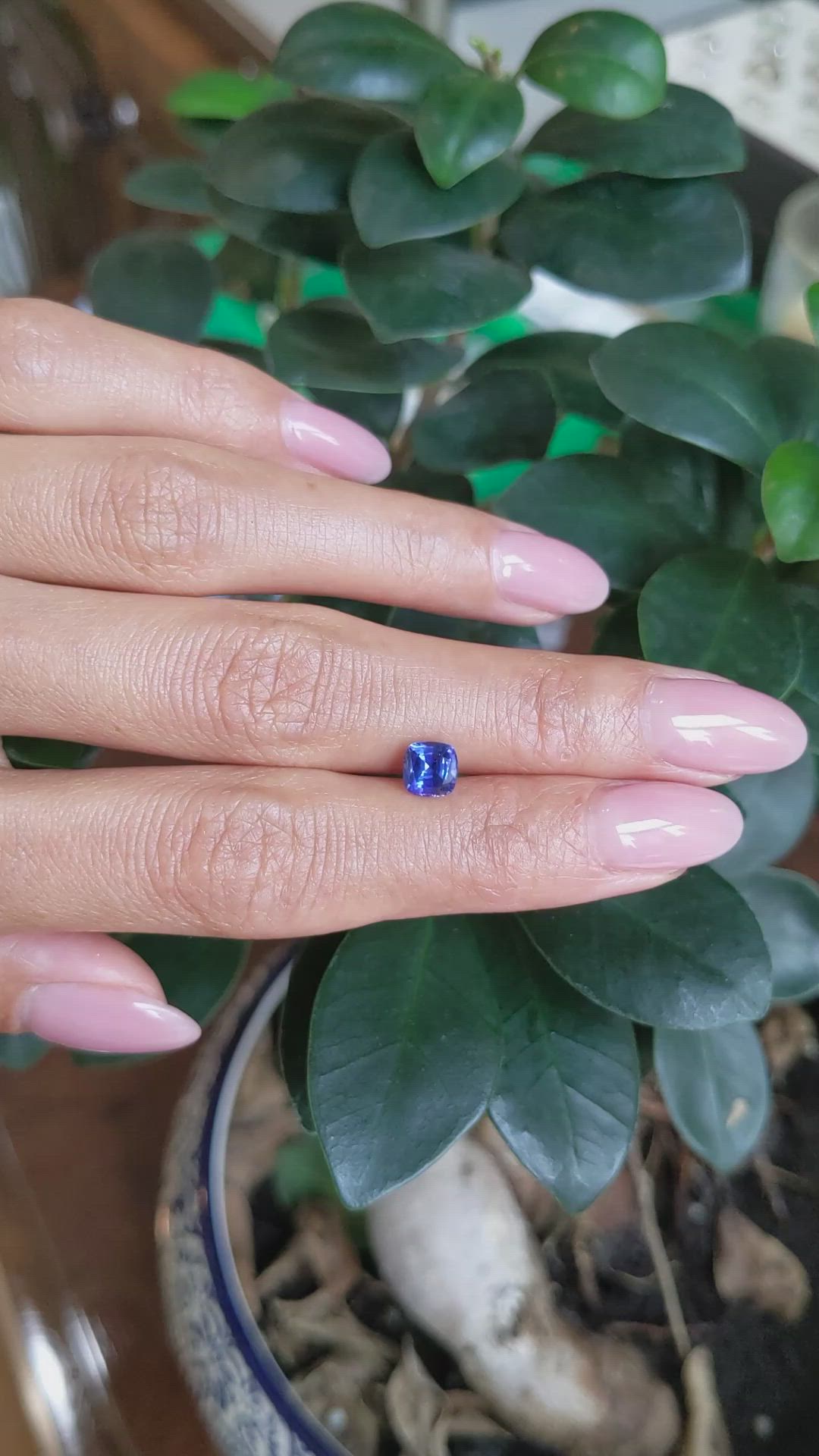 1.21 Ct. Blue Sapphire from Ceylon (Sri Lanka) Size Video