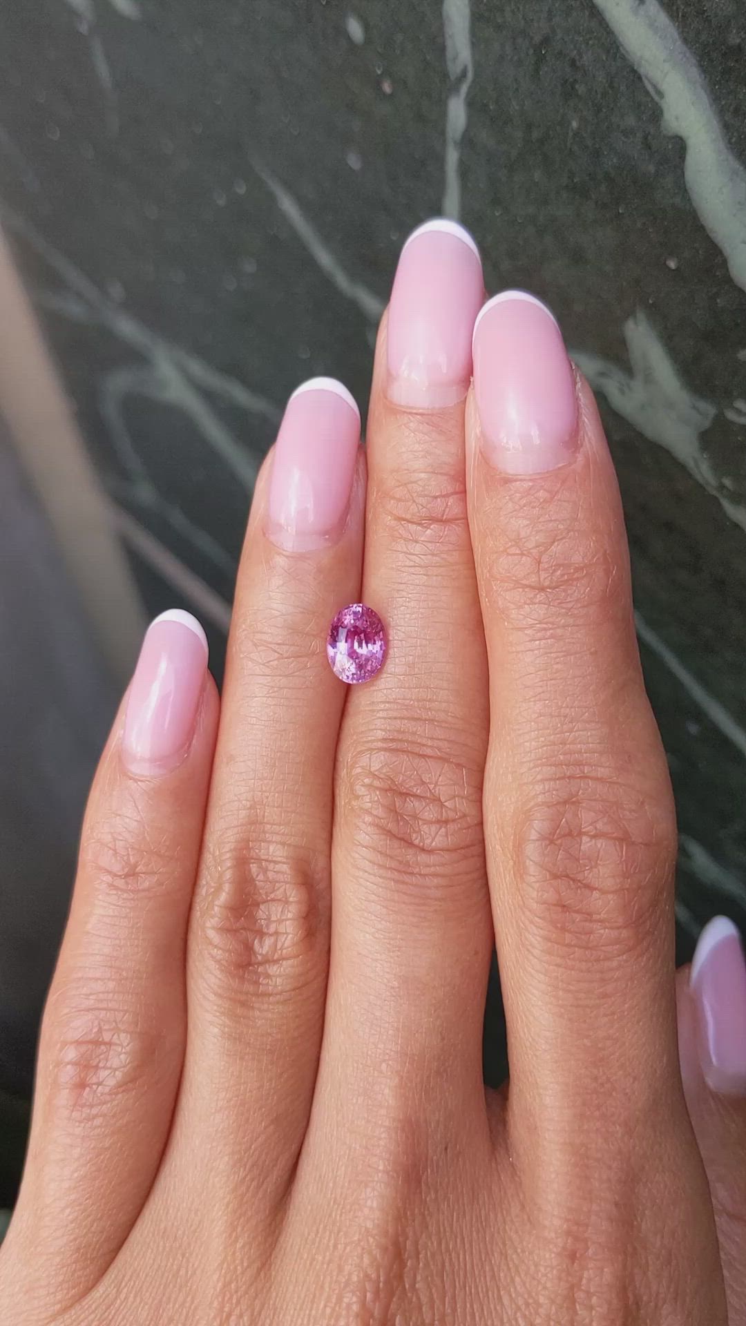 1.56 Ct. Pink Sapphire from Ceylon (Sri Lanka) Size Video