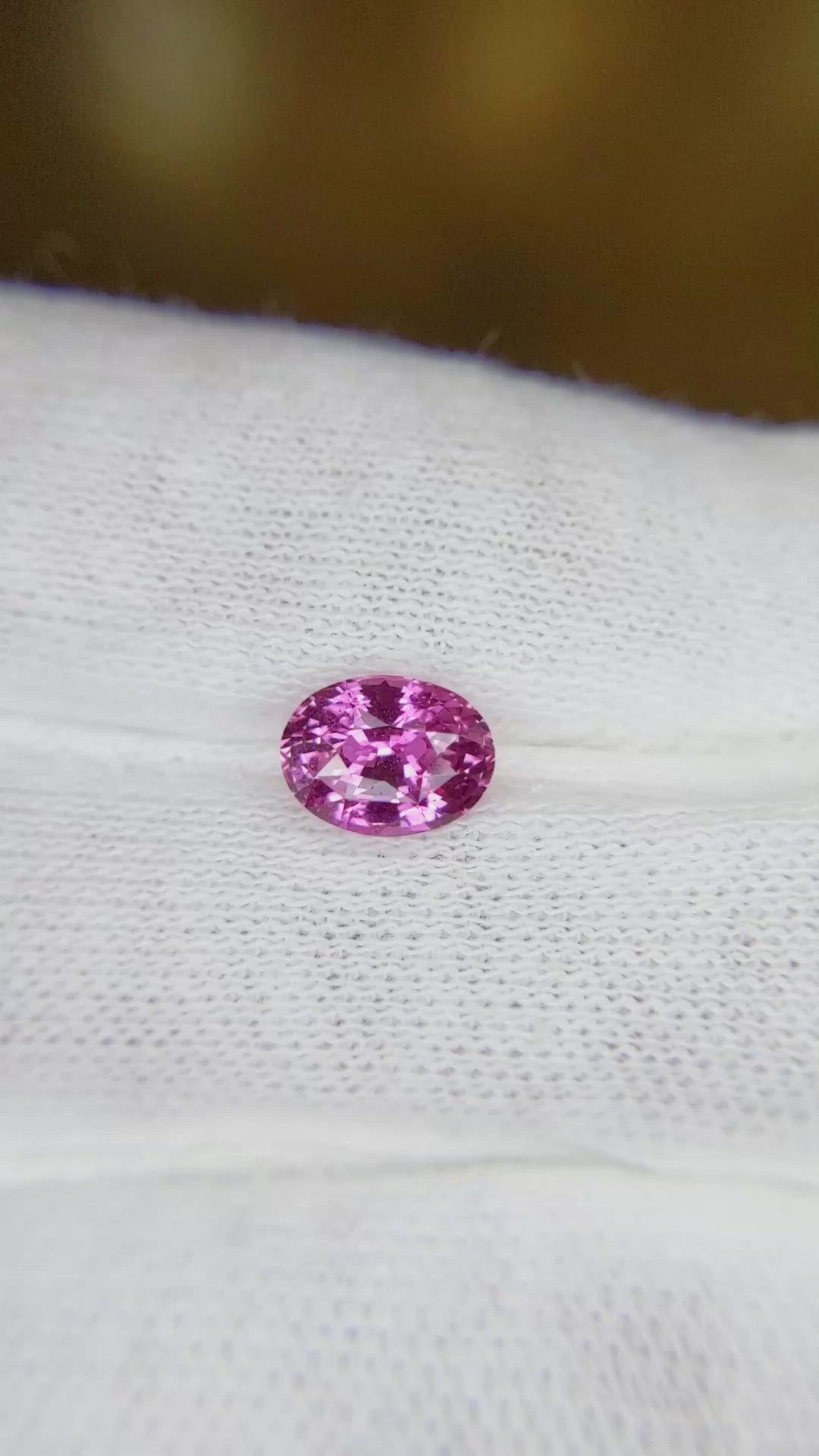 1.56 Ct. Pink Sapphire from Ceylon (Sri Lanka) Size Video