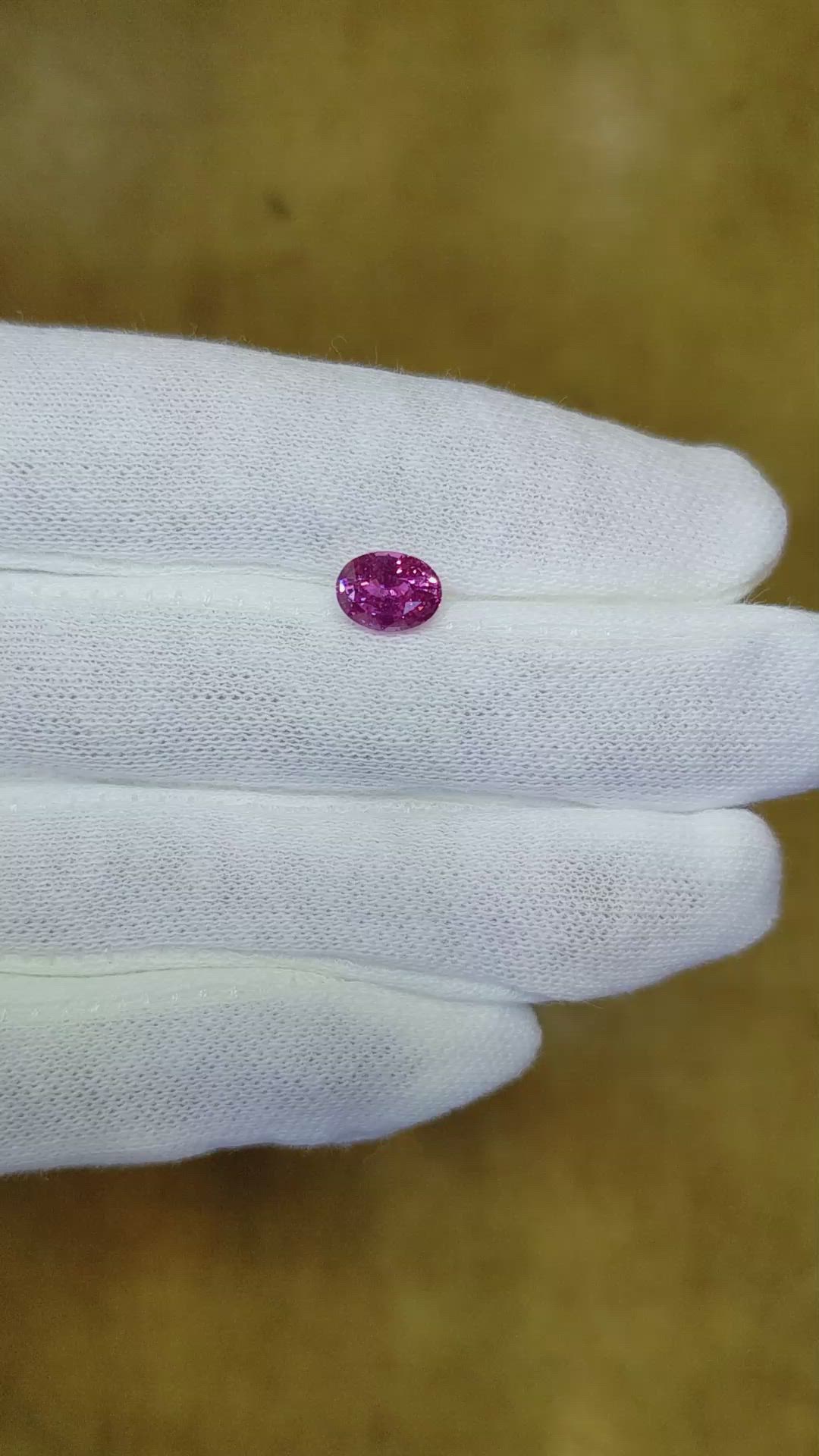 1.56 Ct. Pink Sapphire from Ceylon (Sri Lanka) Size Video