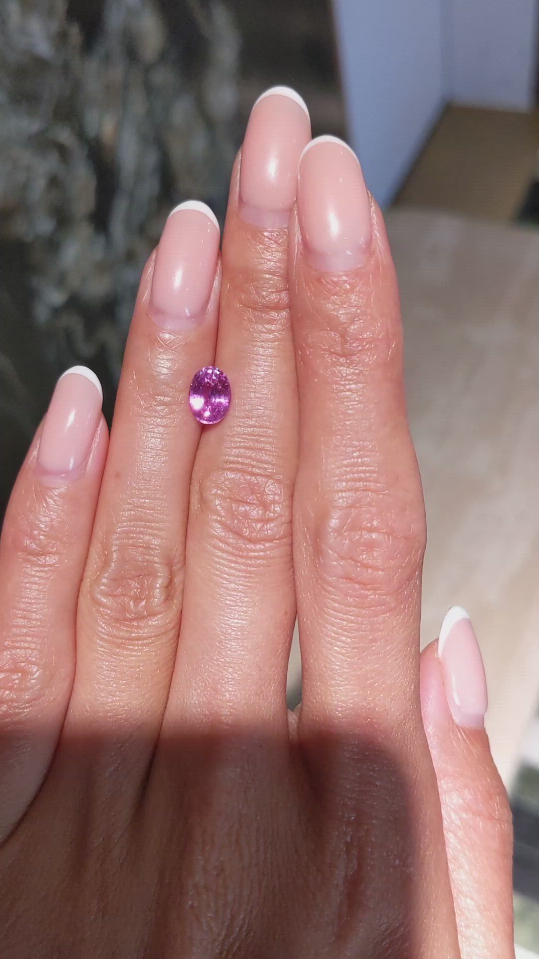 1.56 Ct. Pink Sapphire from Ceylon (Sri Lanka) Size Video