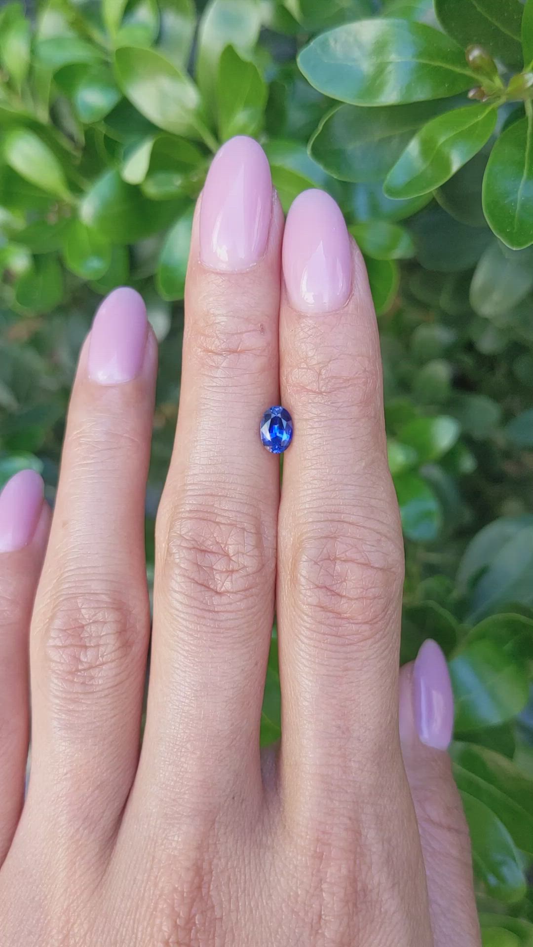 0.77 Ct. Blue Sapphire from Ceylon (Sri Lanka) Size Video