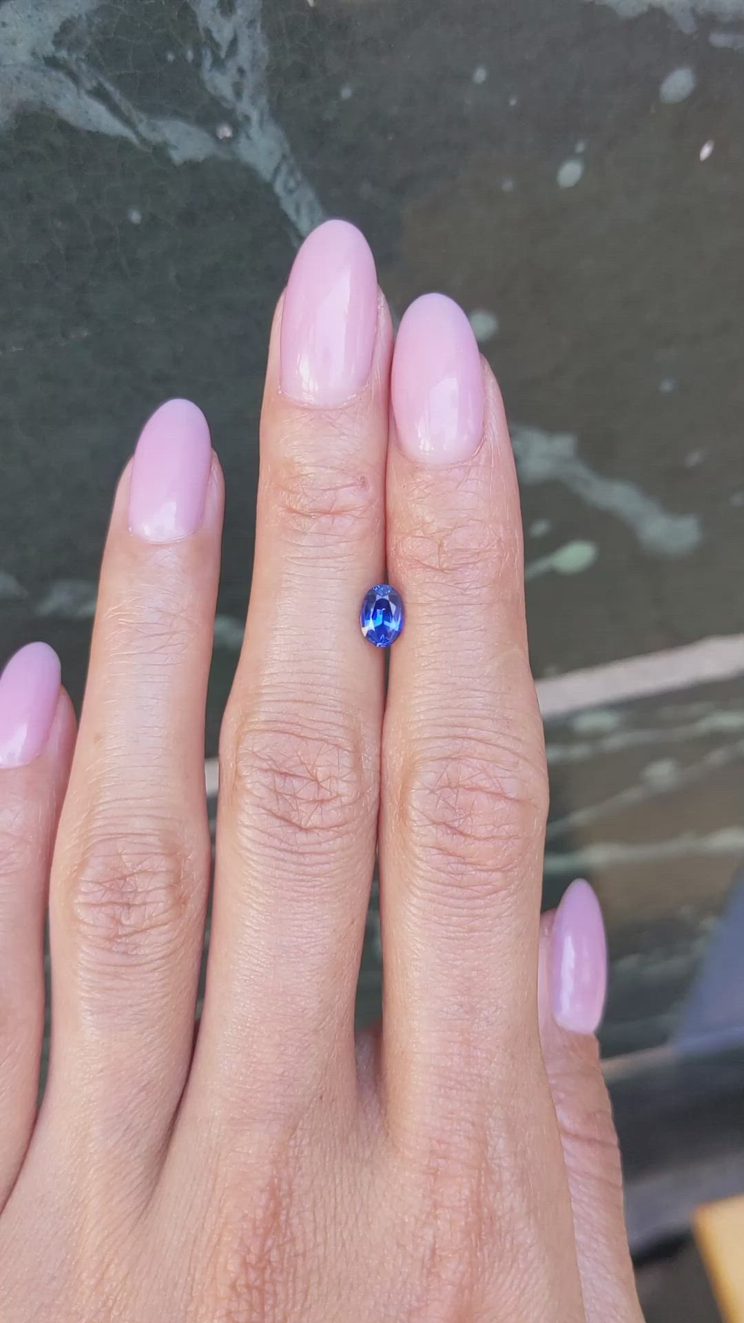 0.77 Ct. Blue Sapphire from Ceylon (Sri Lanka) Size Video