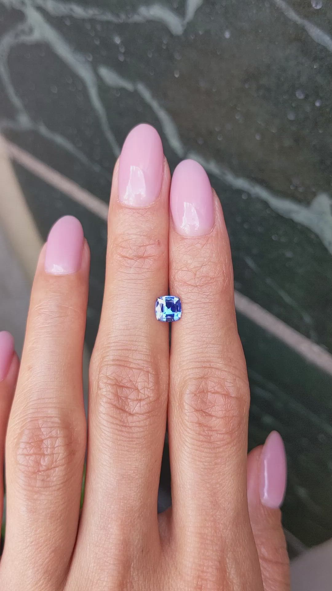 0.81 Ct. Blue Sapphire from Ceylon (Sri Lanka) Size Video