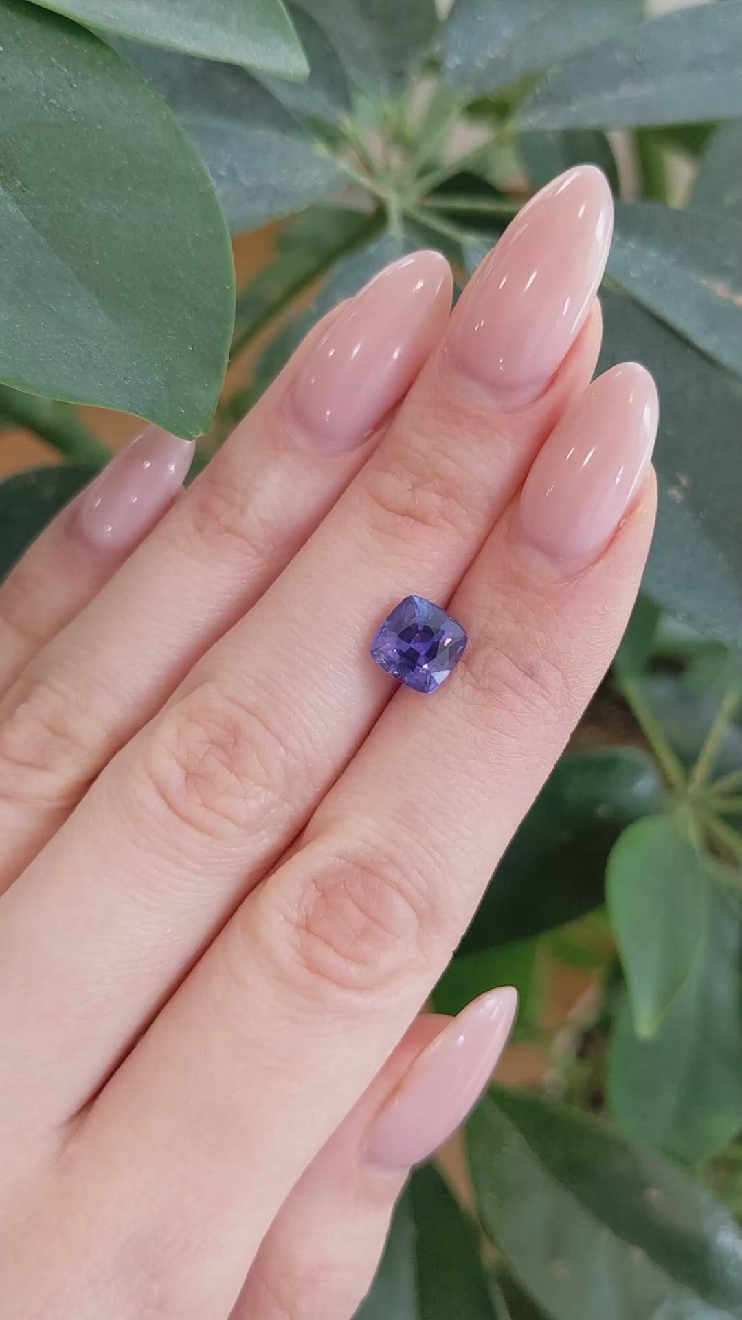 2.94 Ct. Purple Sapphire from Madagascar Size Video