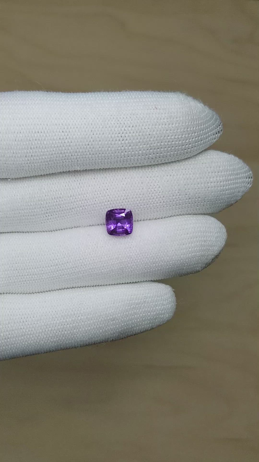 2.94 Ct. Purple Sapphire from Madagascar Size Video