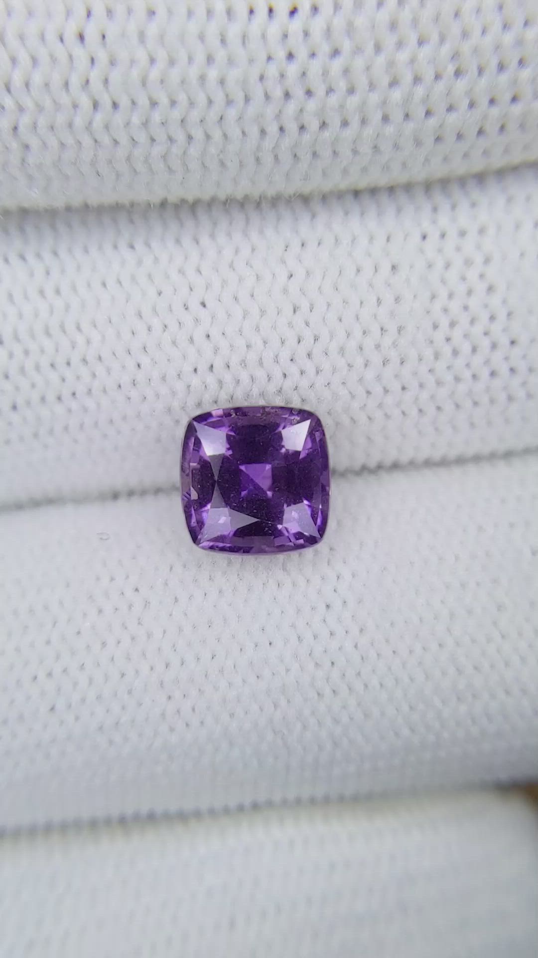 2.94 Ct. Purple Sapphire from Madagascar Size Video