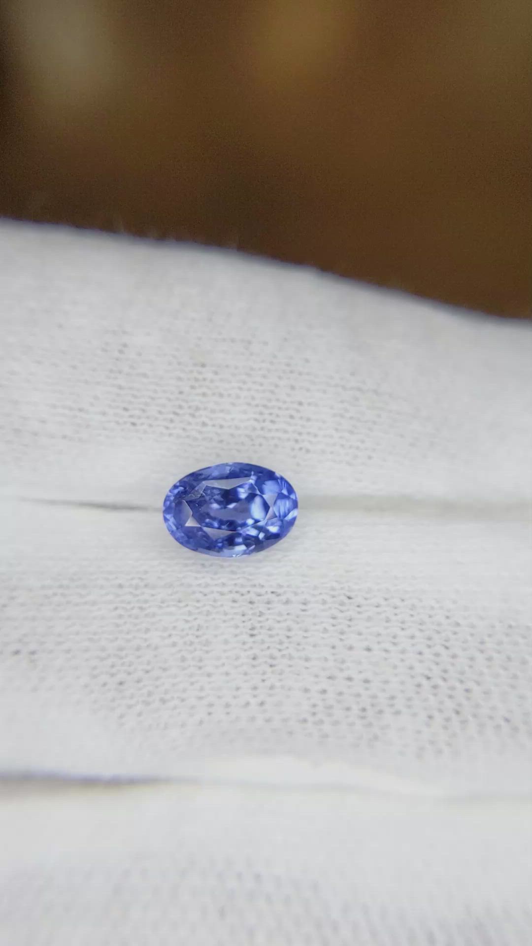 1.55 Ct. Blue Sapphire from Ceylon (Sri Lanka) Size Video