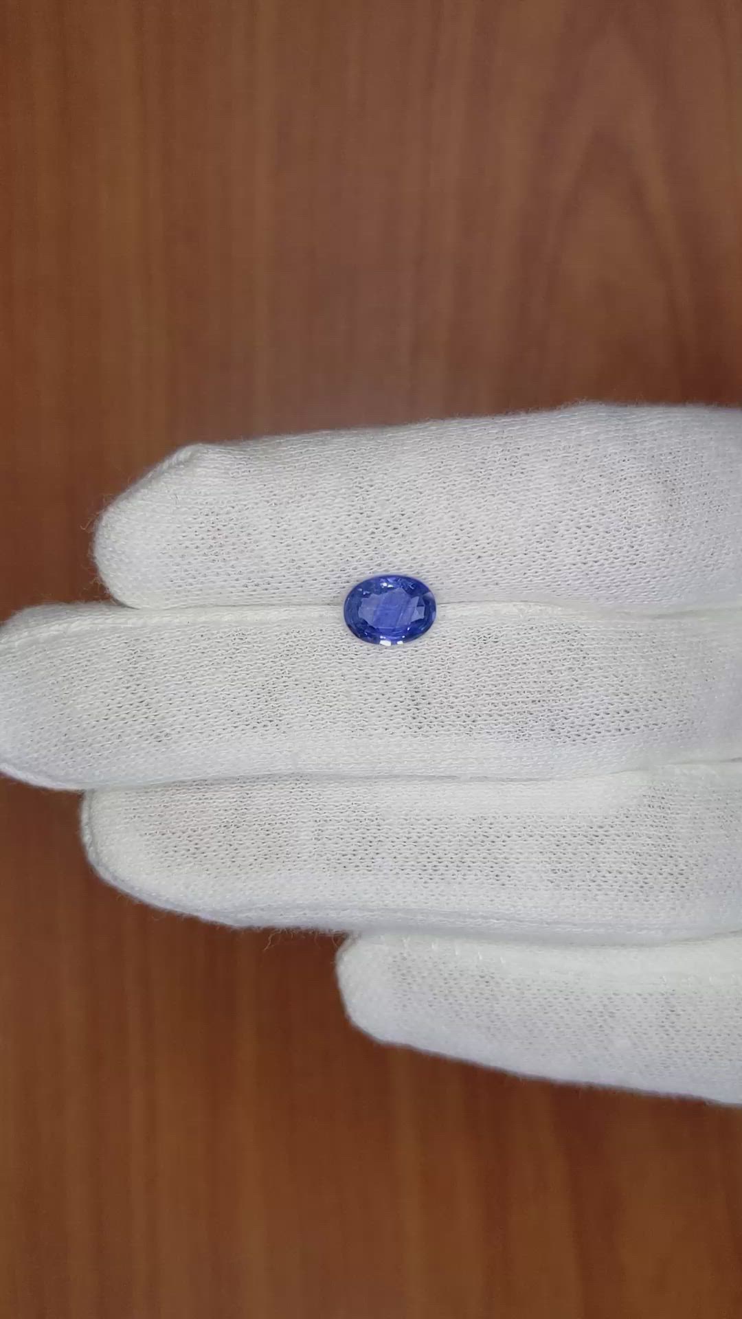 1.44 Ct. Blue Sapphire from Ceylon (Sri Lanka) Size Video