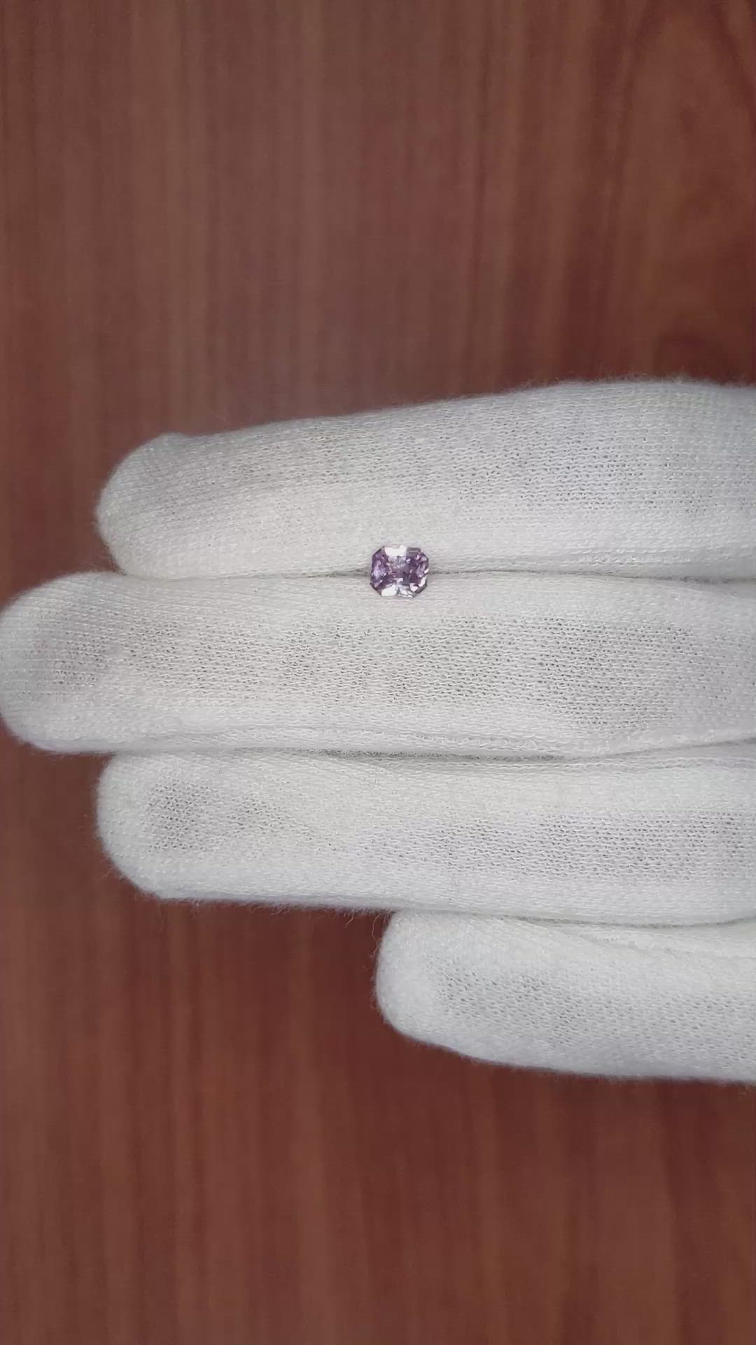 0.62 Ct. Purple Sapphire from Ceylon (Sri Lanka) Size Video