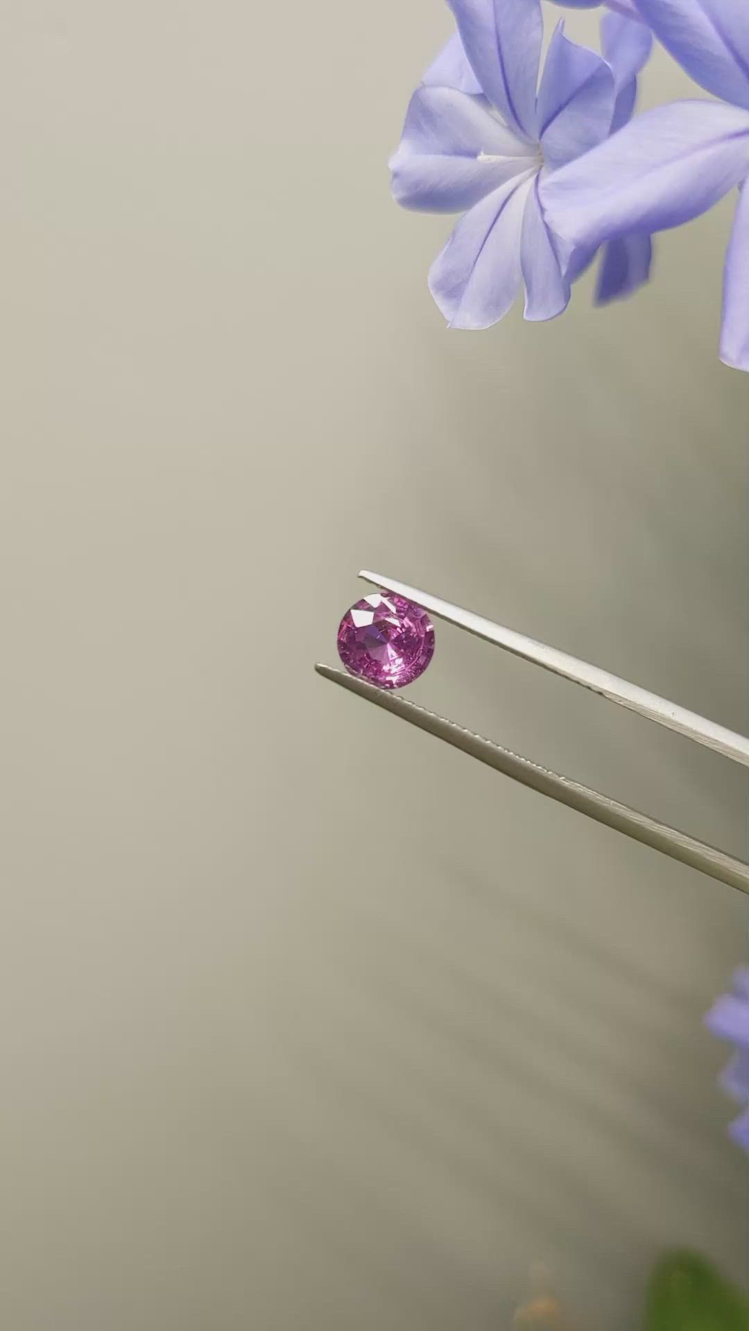 1.02 Ct. Pink Sapphire from Ceylon (Sri Lanka) Size Video