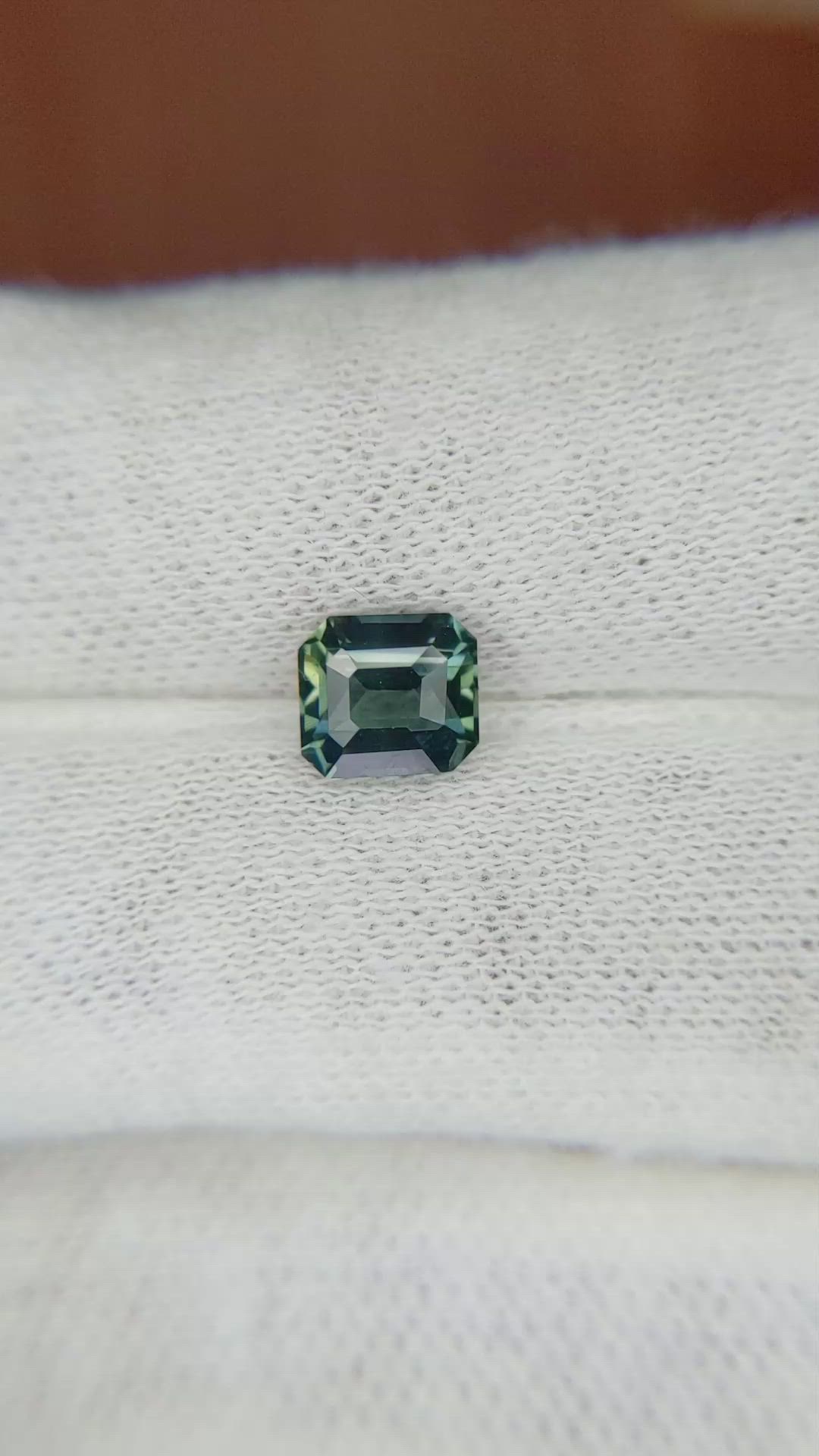 1.58 Ct. Bluish Green Sapphire from Ceylon (Sri Lanka) Size Video