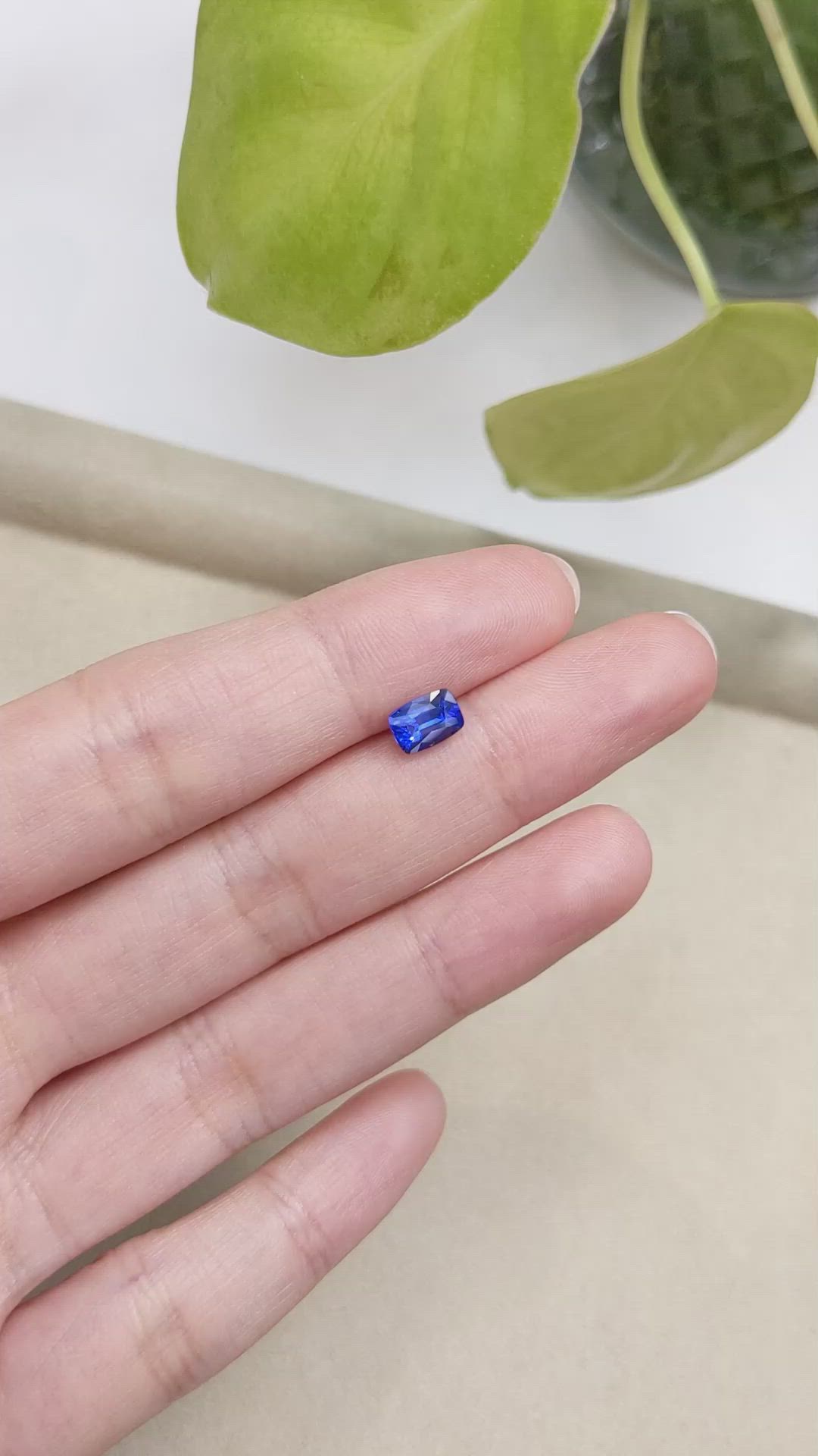 1.09 Ct. Blue Sapphire from Ceylon (Sri Lanka) Size Video