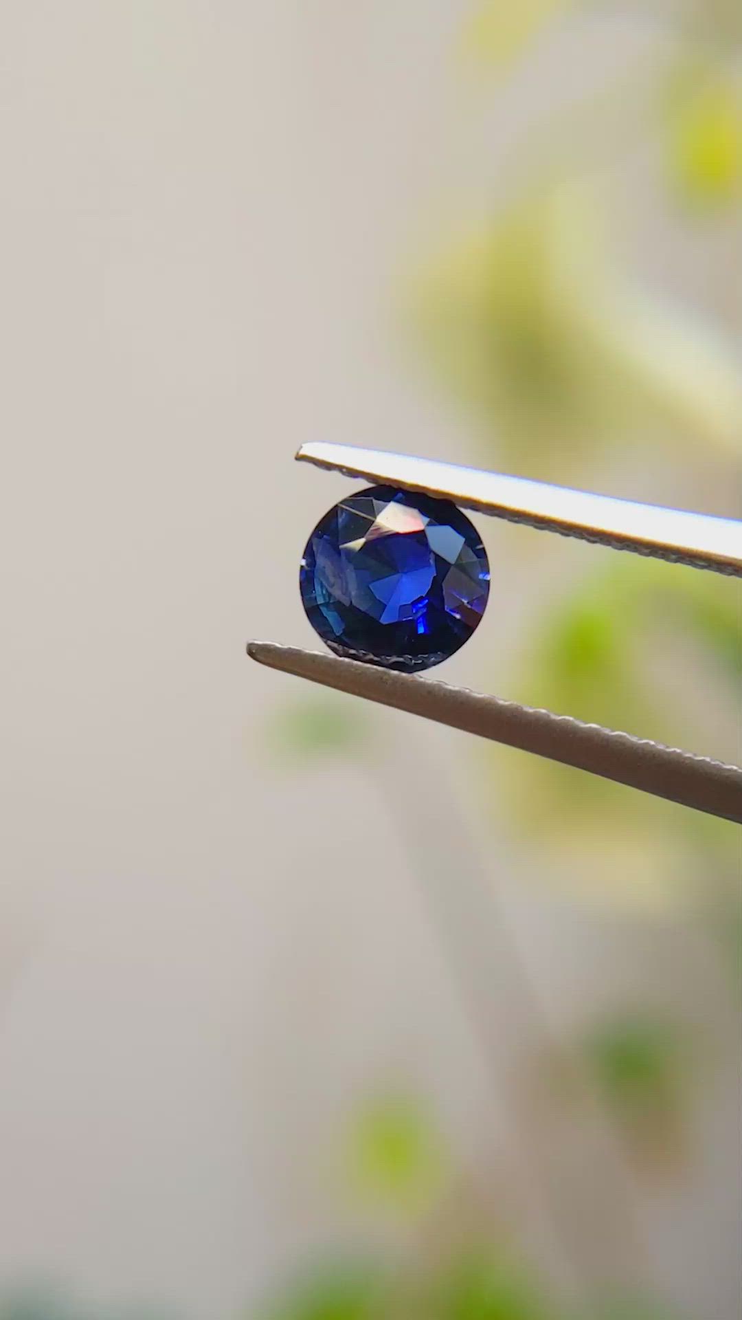 0.90 Ct. Blue Sapphire from Ceylon (Sri Lanka) Size Video
