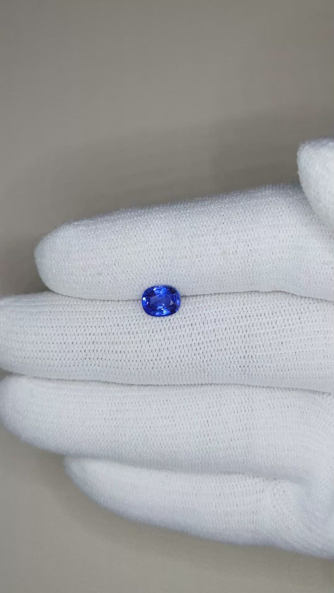 1.20 Ct. Blue Sapphire from Ceylon (Sri Lanka) Size Video