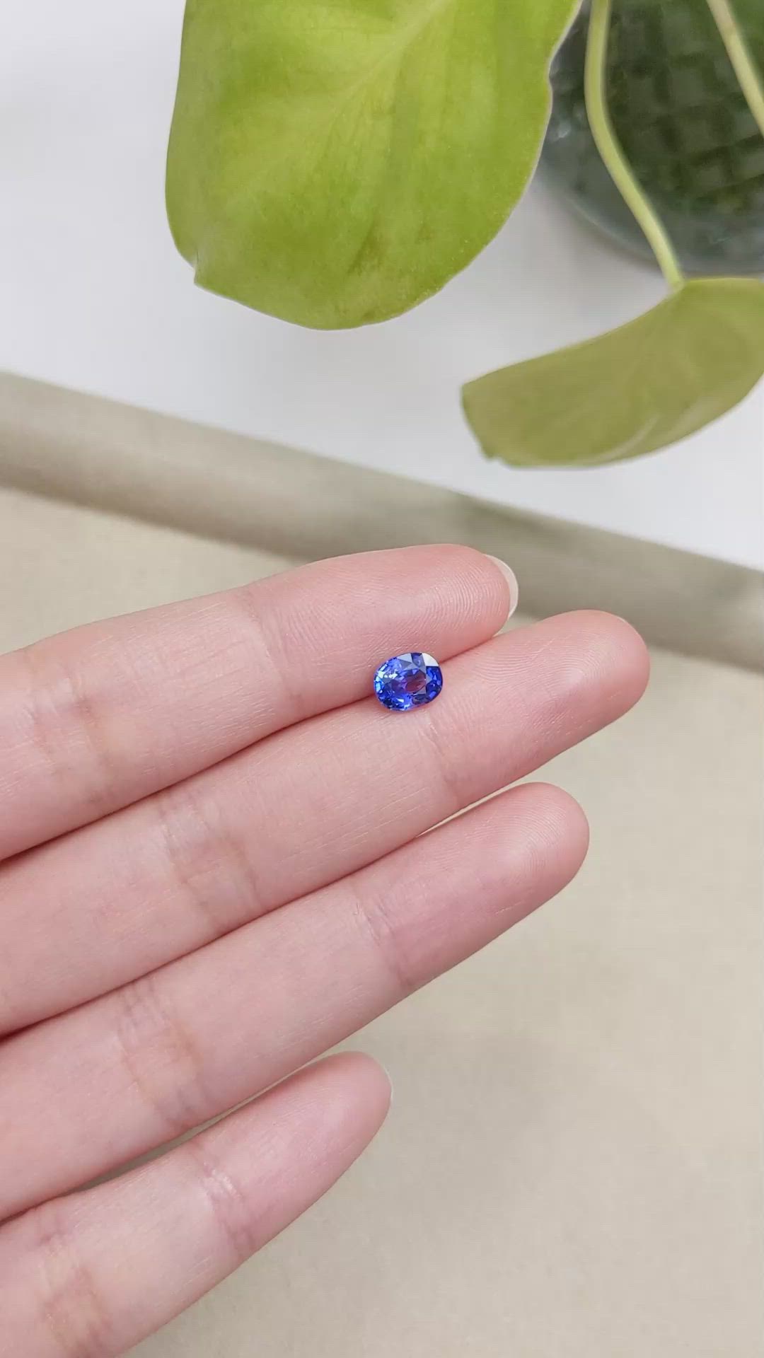 1.20 Ct. Blue Sapphire from Ceylon (Sri Lanka) Size Video