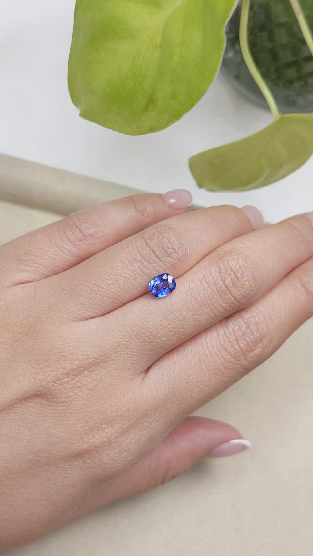 1.20 Ct. Blue Sapphire from Ceylon (Sri Lanka) Size Video