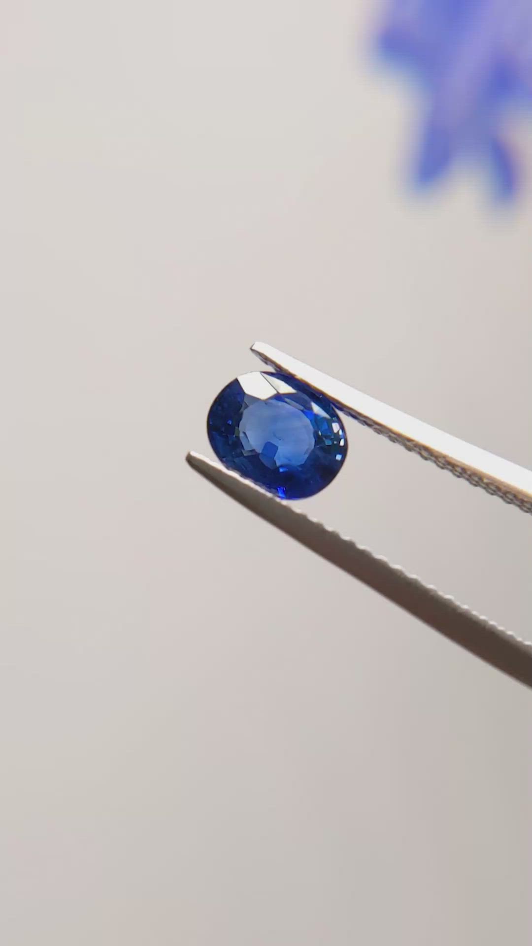 1.34 Ct. Blue Sapphire from Ceylon (Sri Lanka) Size Video