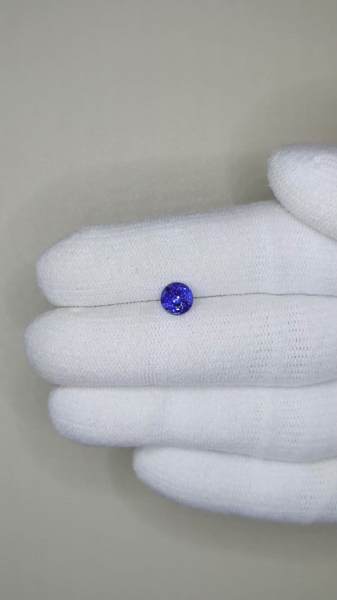 0.86 Ct. Blue Sapphire from Ceylon (Sri Lanka) Size Video