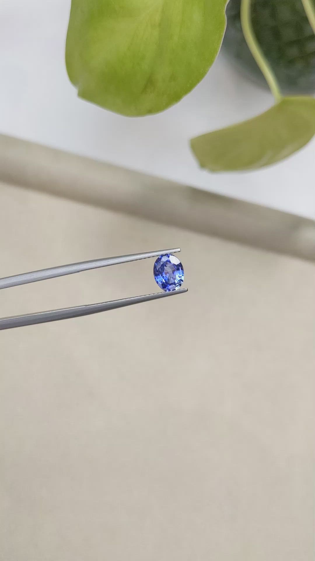 1.27 Ct. Blue Sapphire from Ceylon (Sri Lanka) Size Video