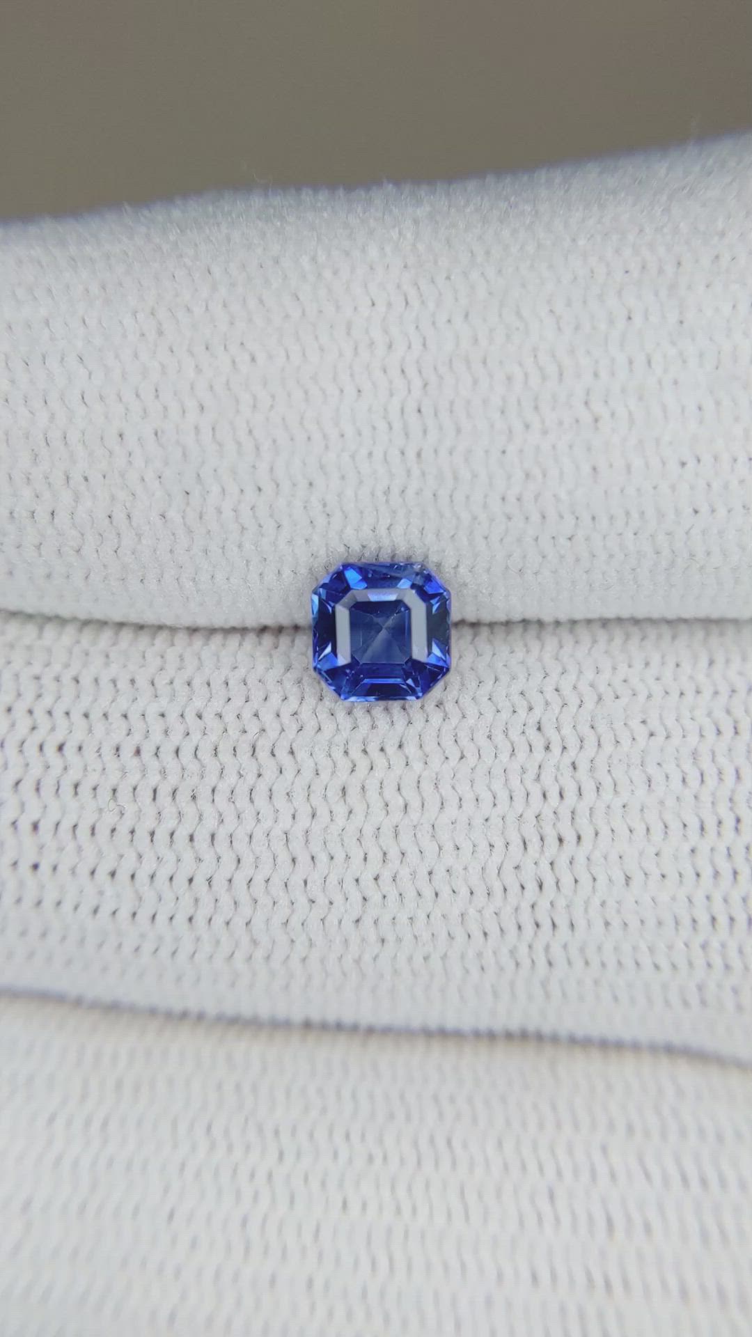 1.10 Ct. Blue Sapphire from Ceylon (Sri Lanka) Size Video