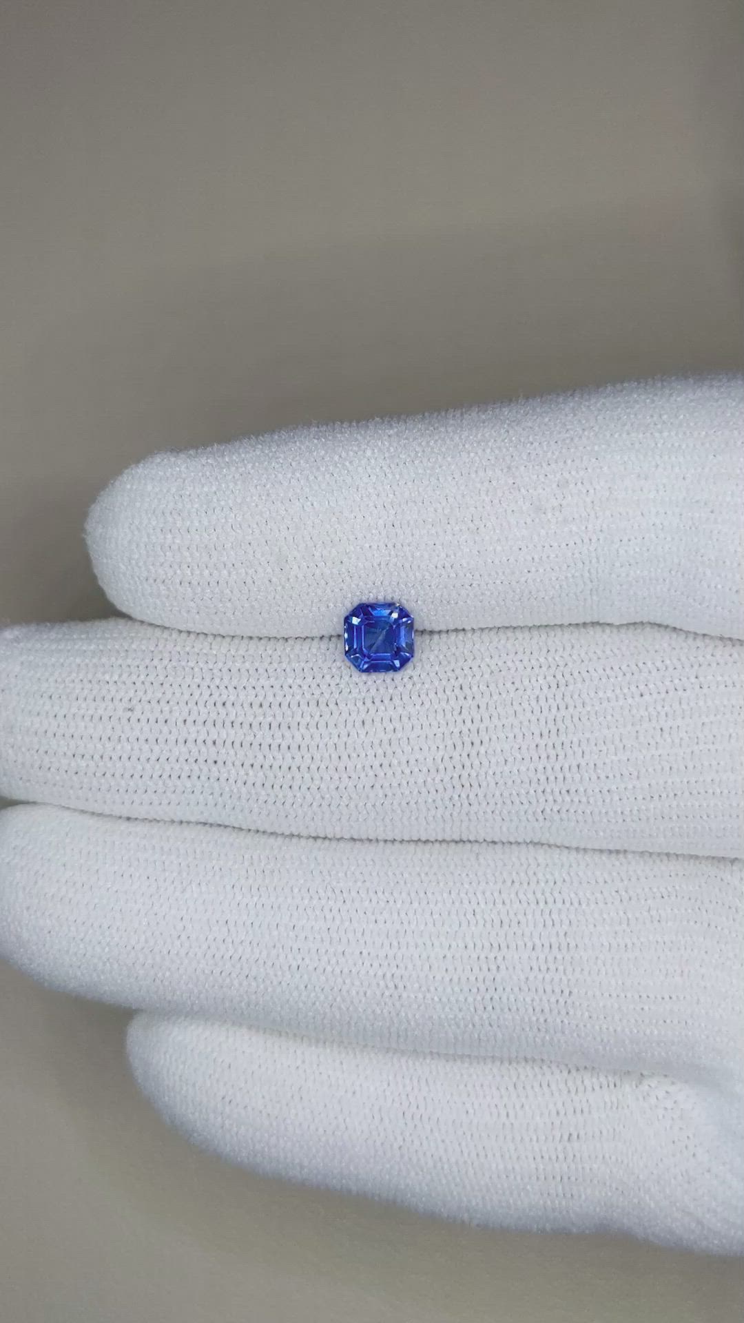 1.10 Ct. Blue Sapphire from Ceylon (Sri Lanka) Size Video