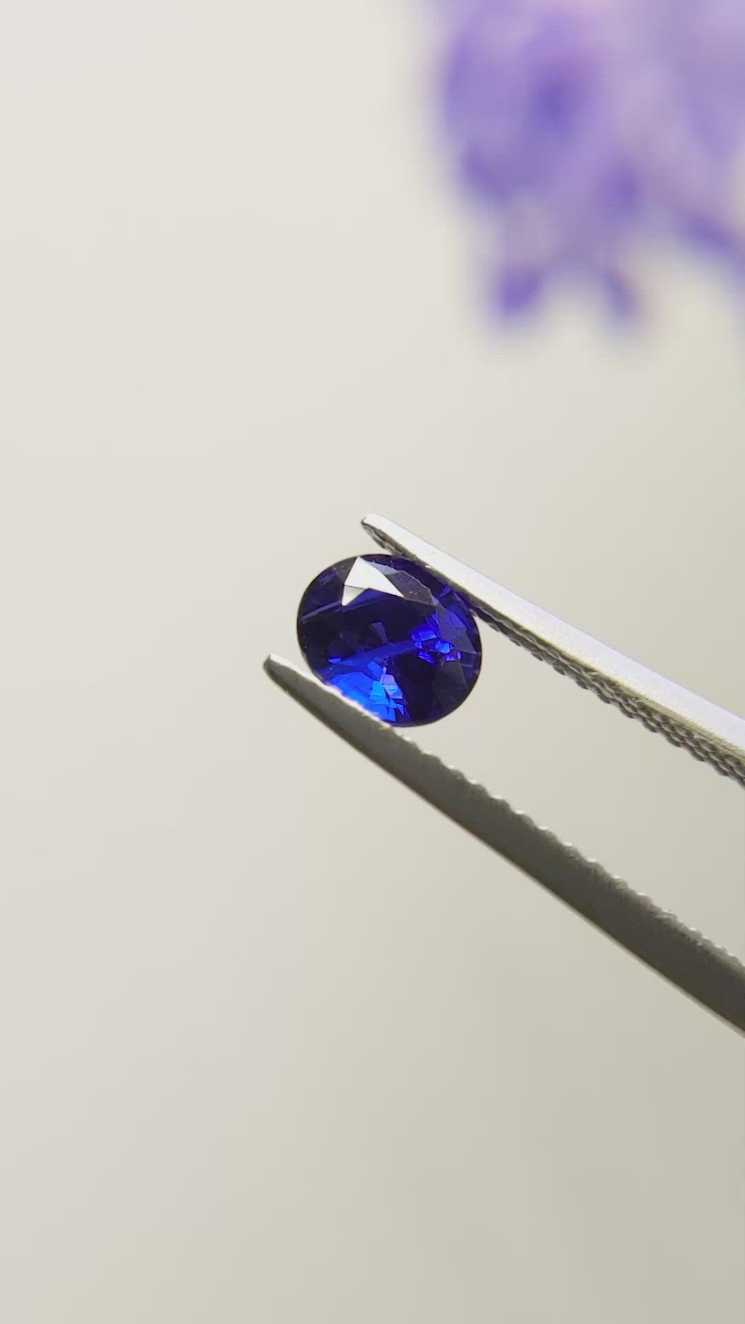 1.14 Ct. Blue Sapphire from Ceylon (Sri Lanka) Size Video