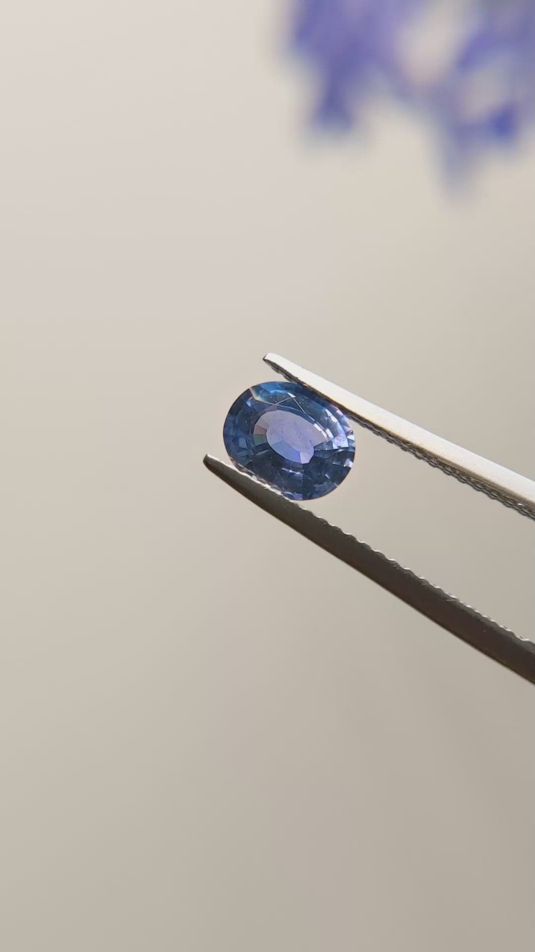 1.19 Ct. Blue Sapphire from Ceylon (Sri Lanka) Size Video