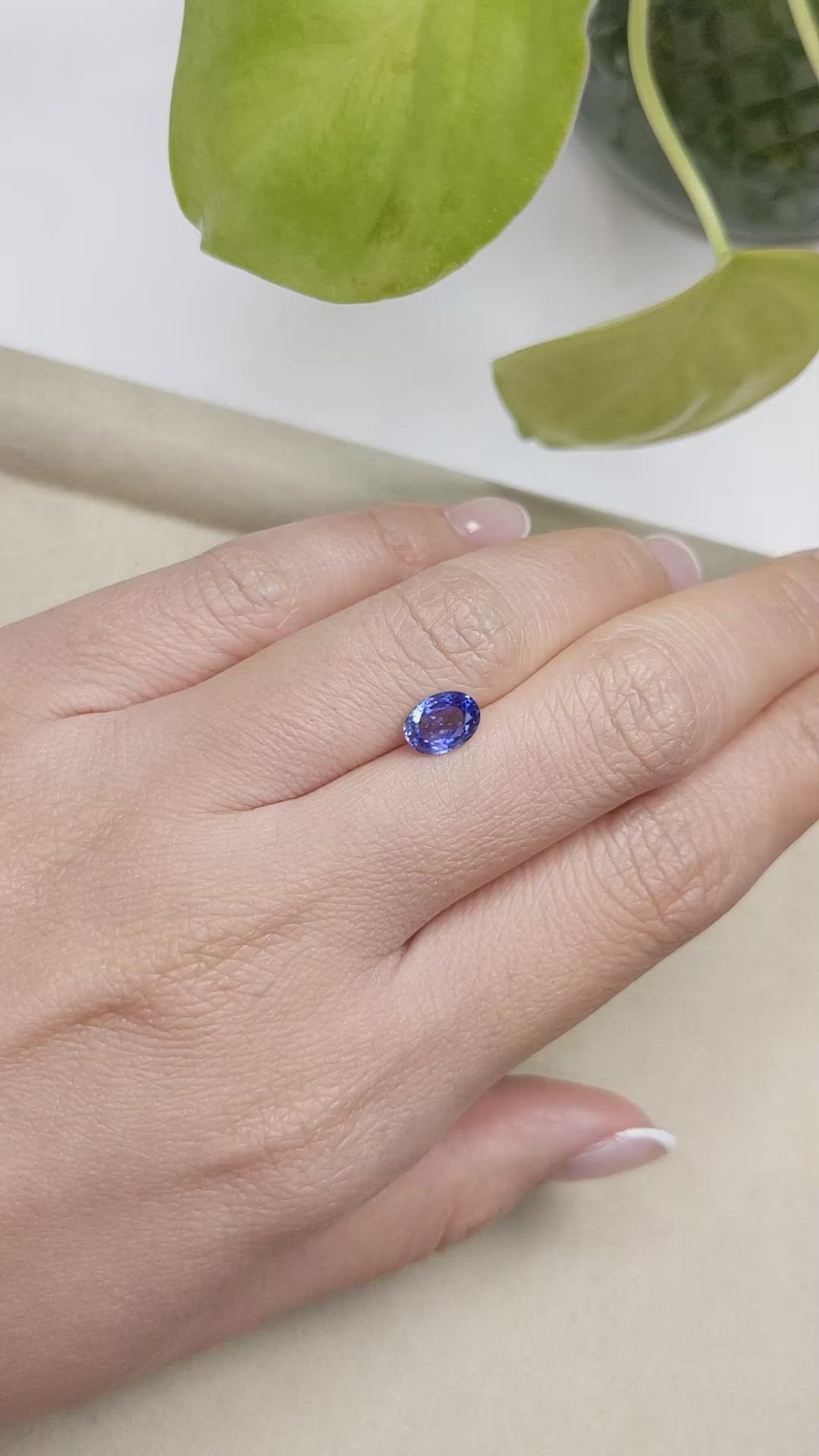 1.24 Ct. Blue Sapphire from Ceylon (Sri Lanka) Size Video