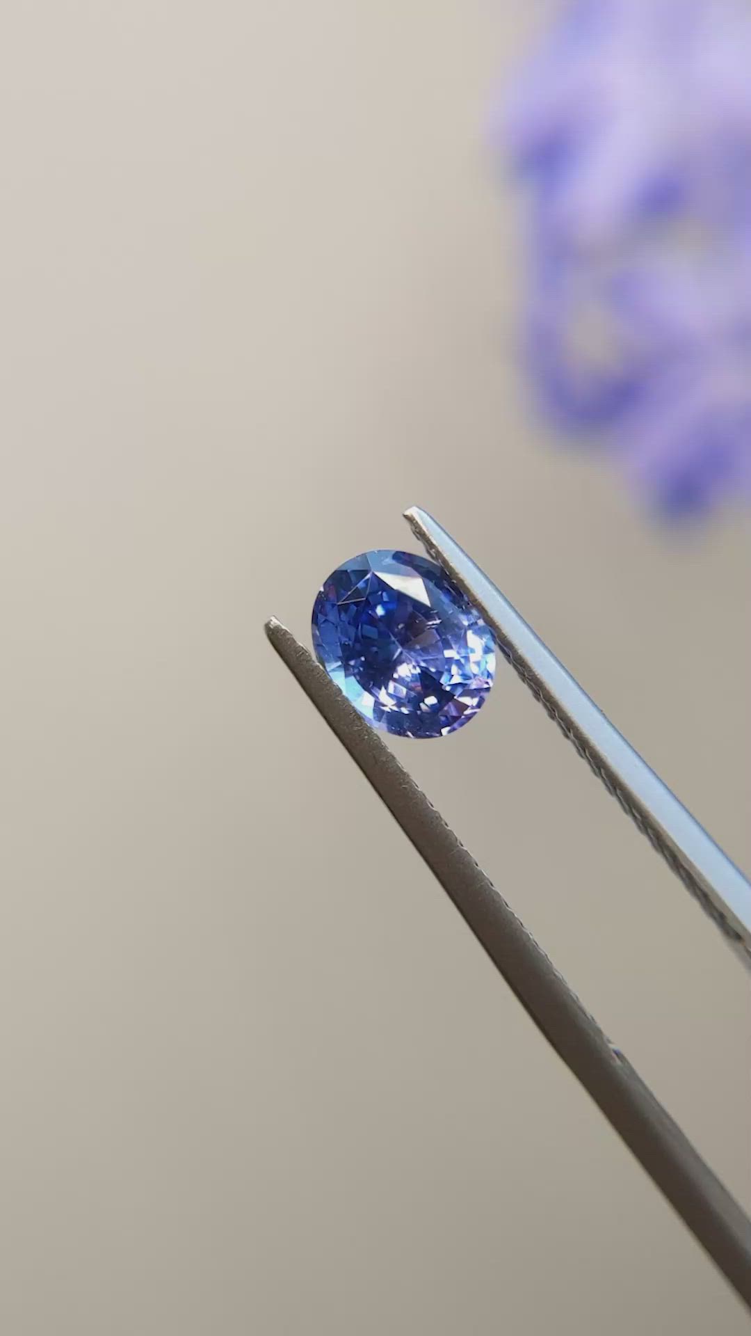 1.32 Ct. Blue Sapphire from Ceylon (Sri Lanka) Size Video
