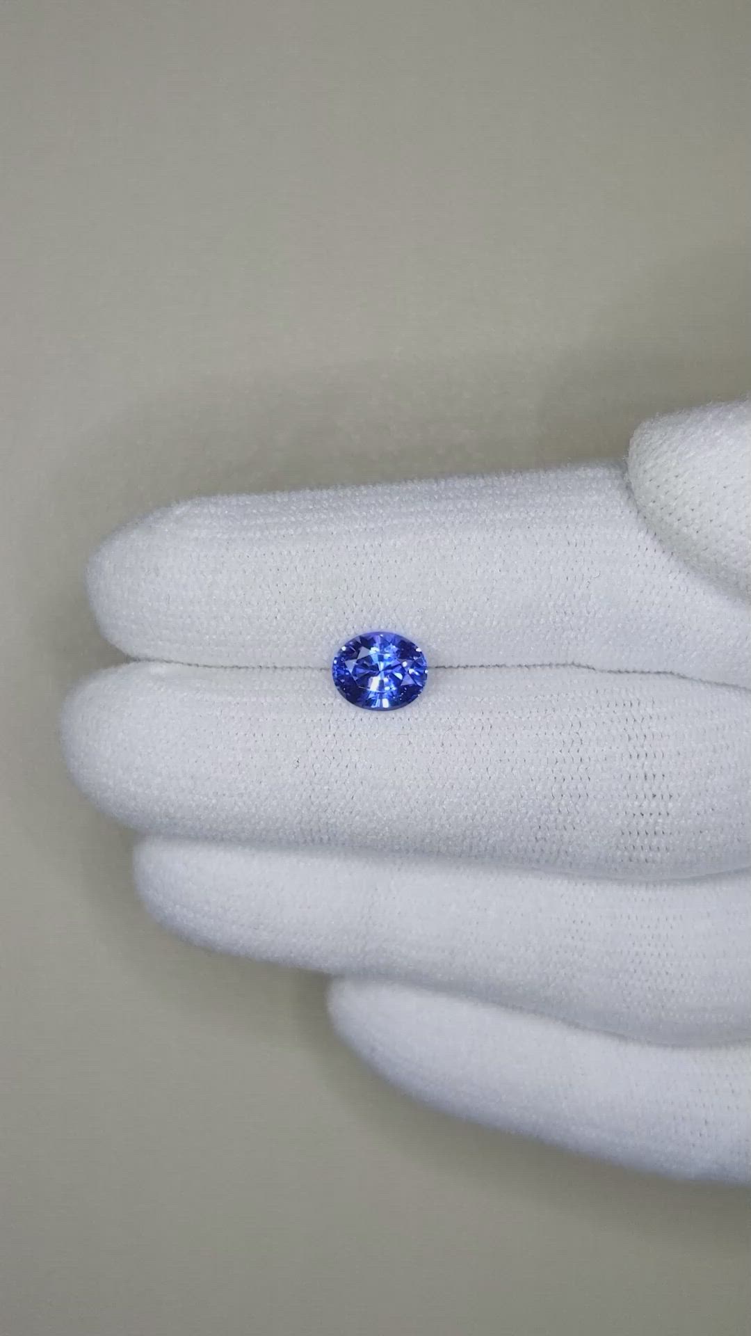 1.32 Ct. Blue Sapphire from Ceylon (Sri Lanka) Size Video