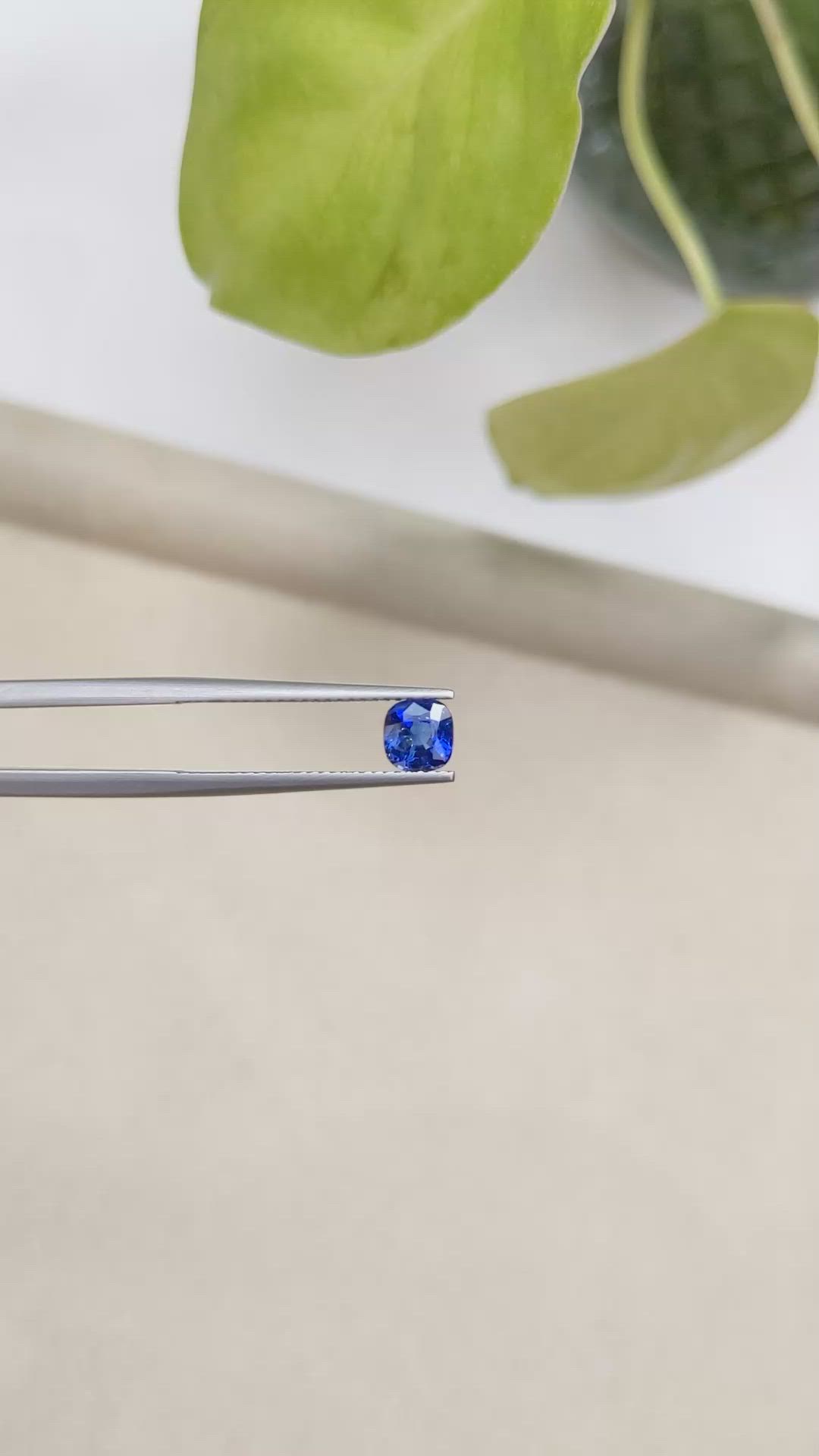 0.98 Ct. Blue Sapphire from Ceylon (Sri Lanka) Size Video