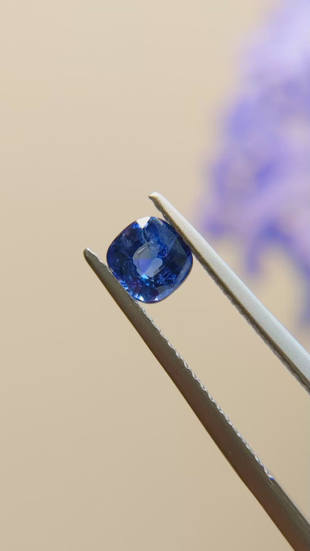 0.98 Ct. Blue Sapphire from Ceylon (Sri Lanka) Size Video