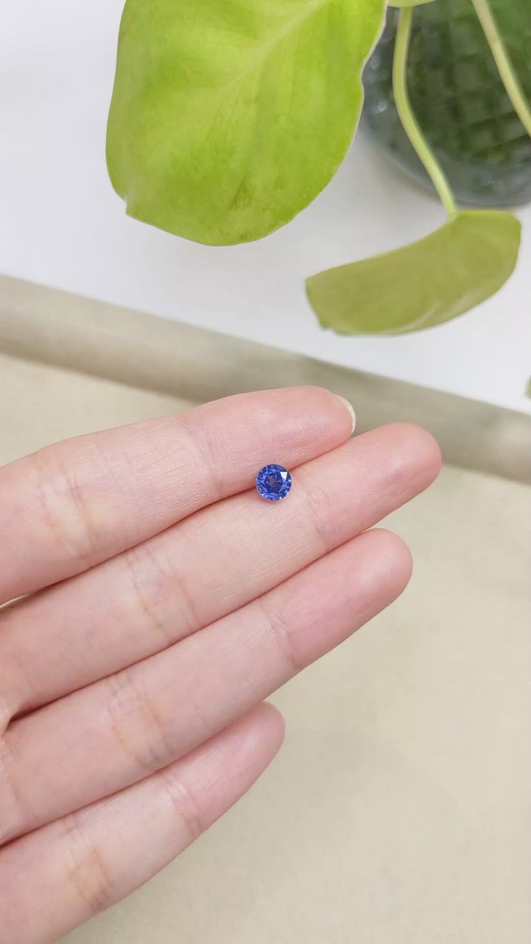 0.82 Ct. Blue Sapphire from Ceylon (Sri Lanka) Size Video