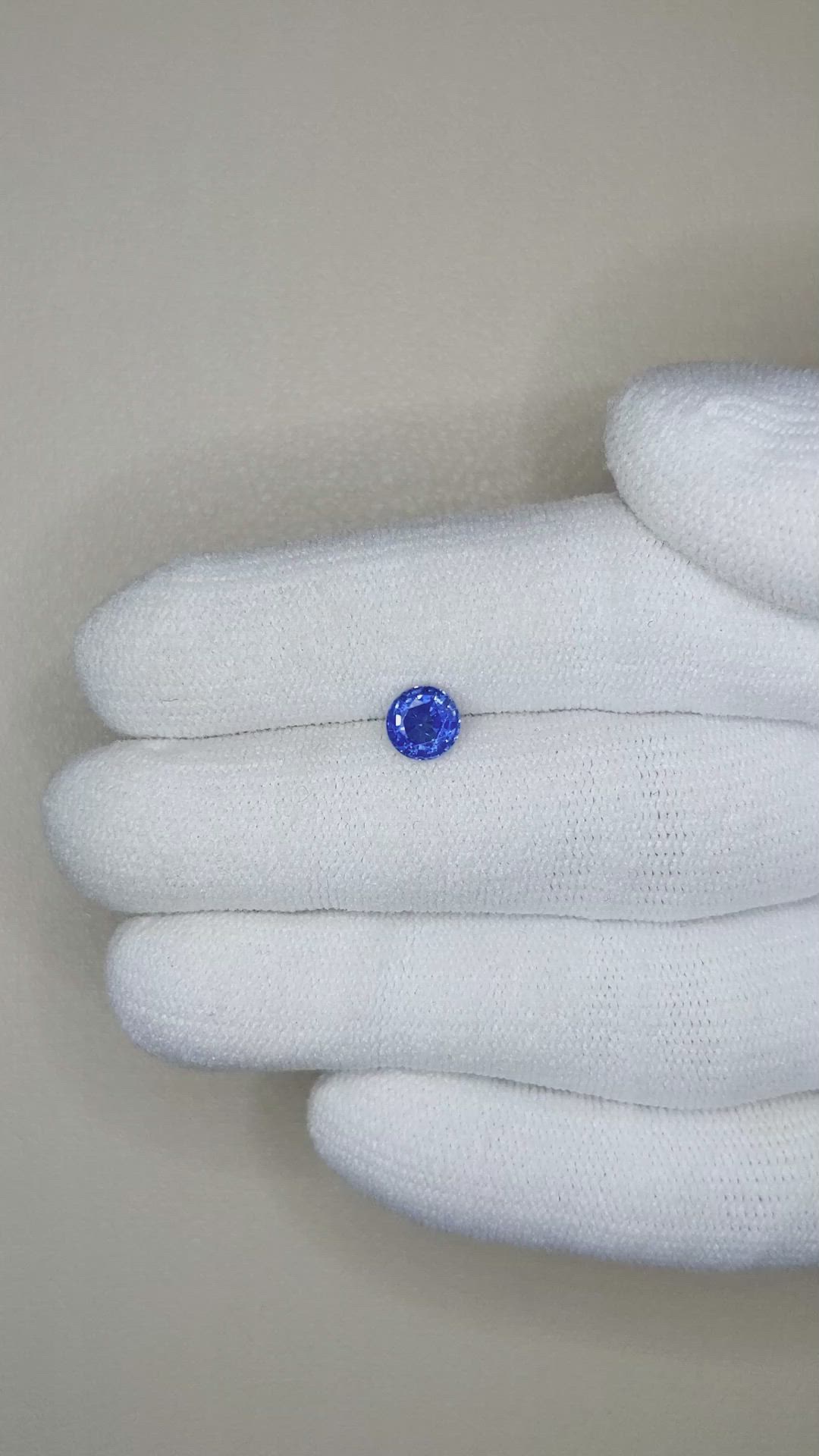 0.82 Ct. Blue Sapphire from Ceylon (Sri Lanka) Size Video