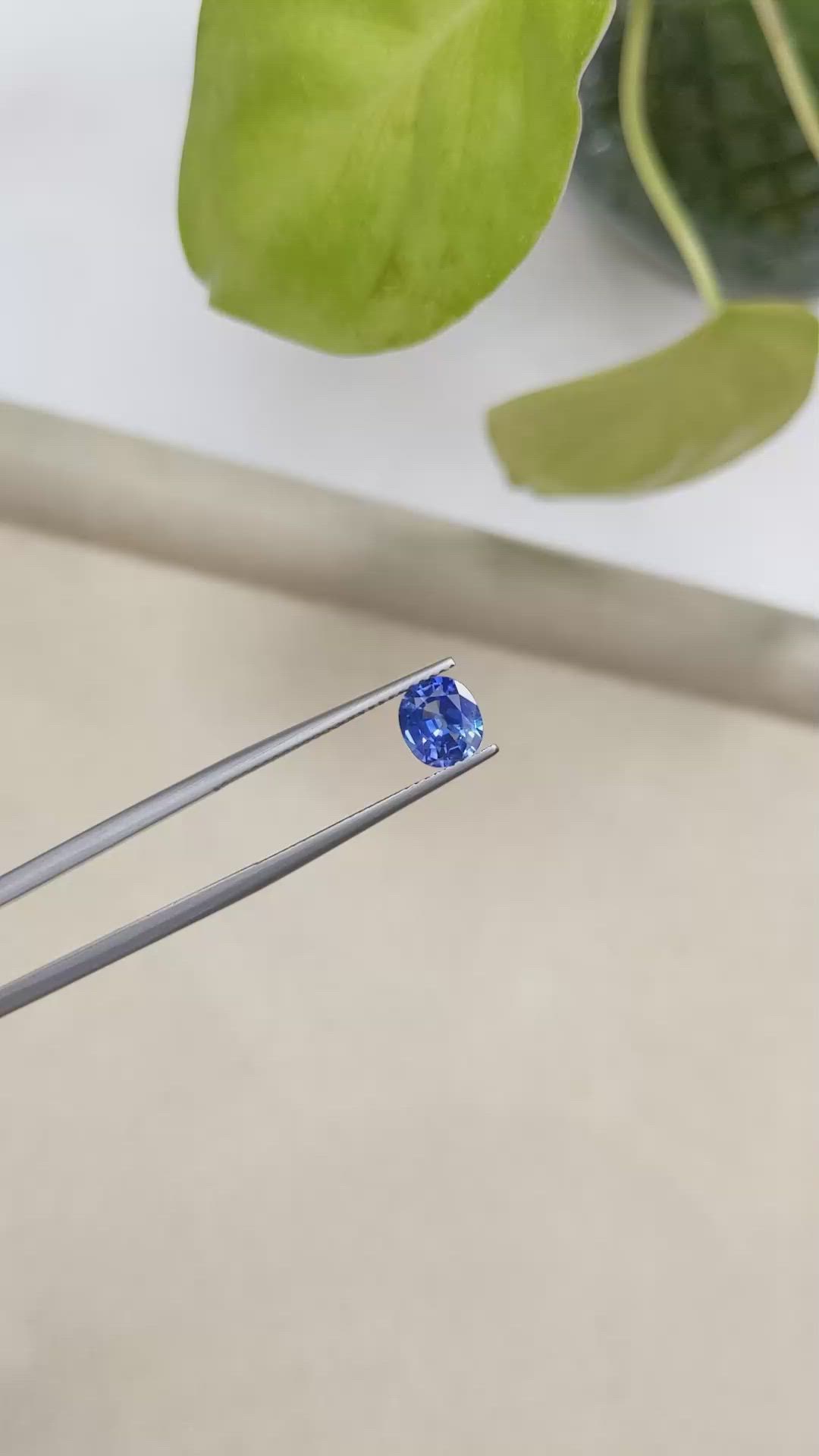 1.24 Ct. Blue Sapphire from Ceylon (Sri Lanka) Size Video